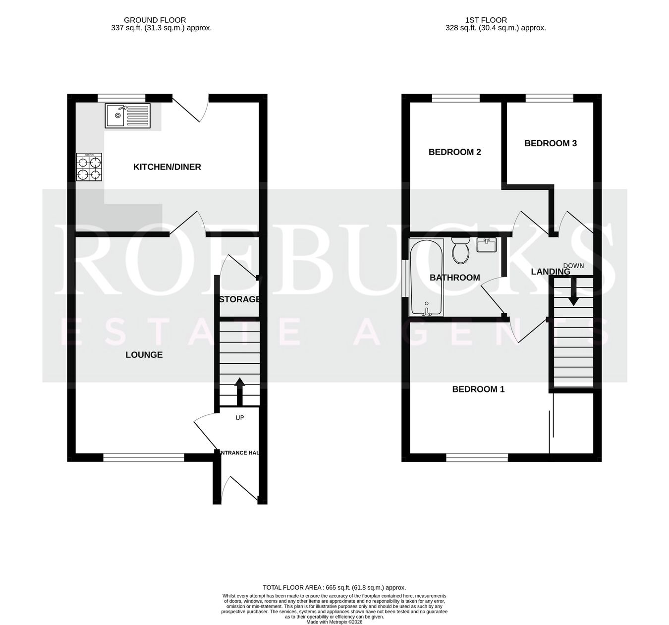 5, Meadowgates, Rotherham floorplan