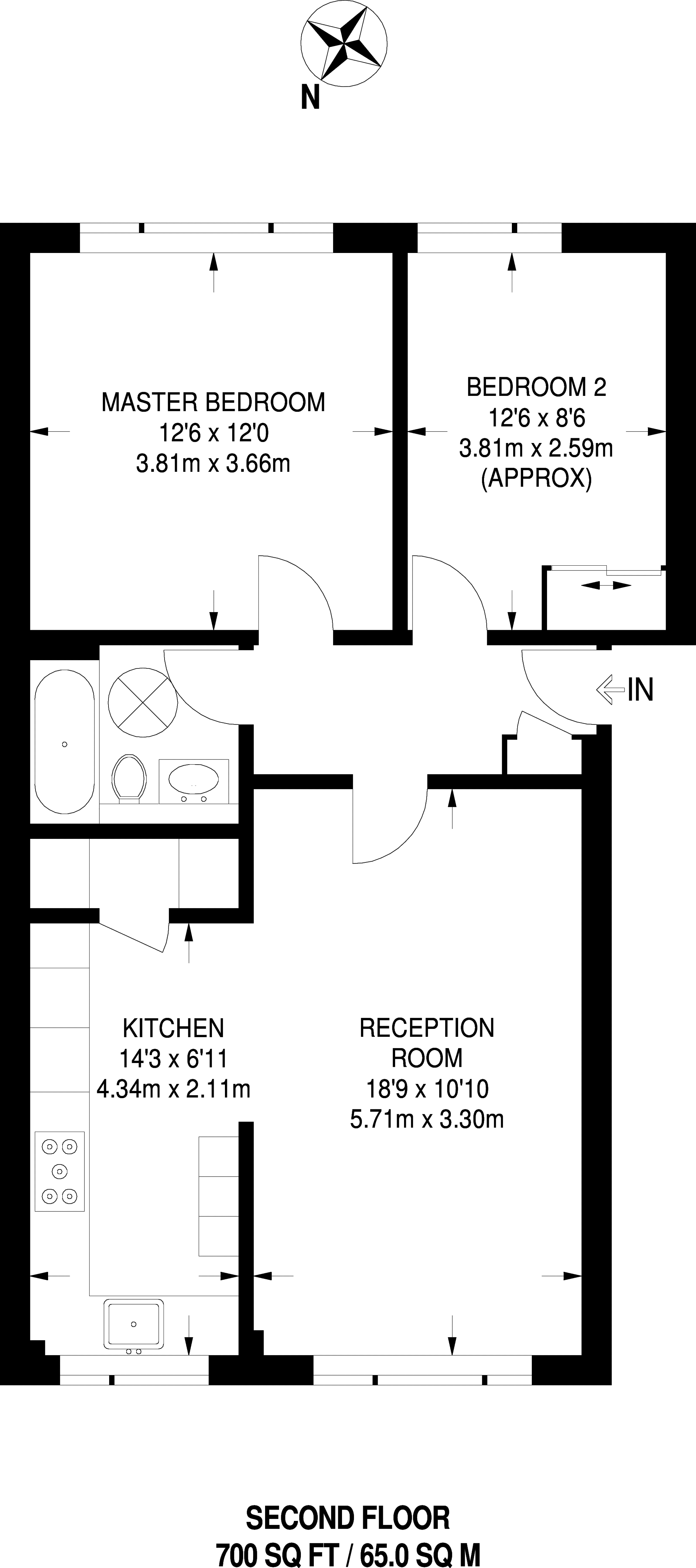 2 Bedrooms Flat to rent in Darren Close, Stroud Green N4
