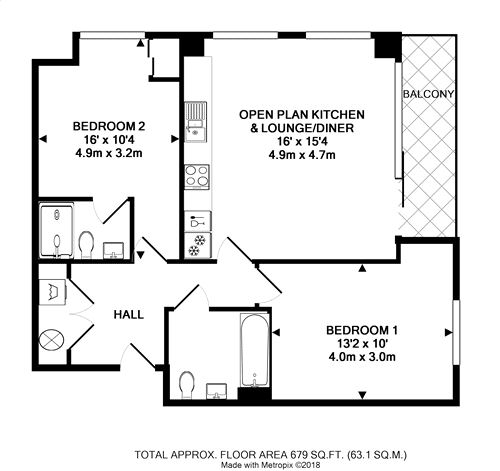 2 Bedrooms Flat to rent in Cherry Orchard Road, Croydon CR0