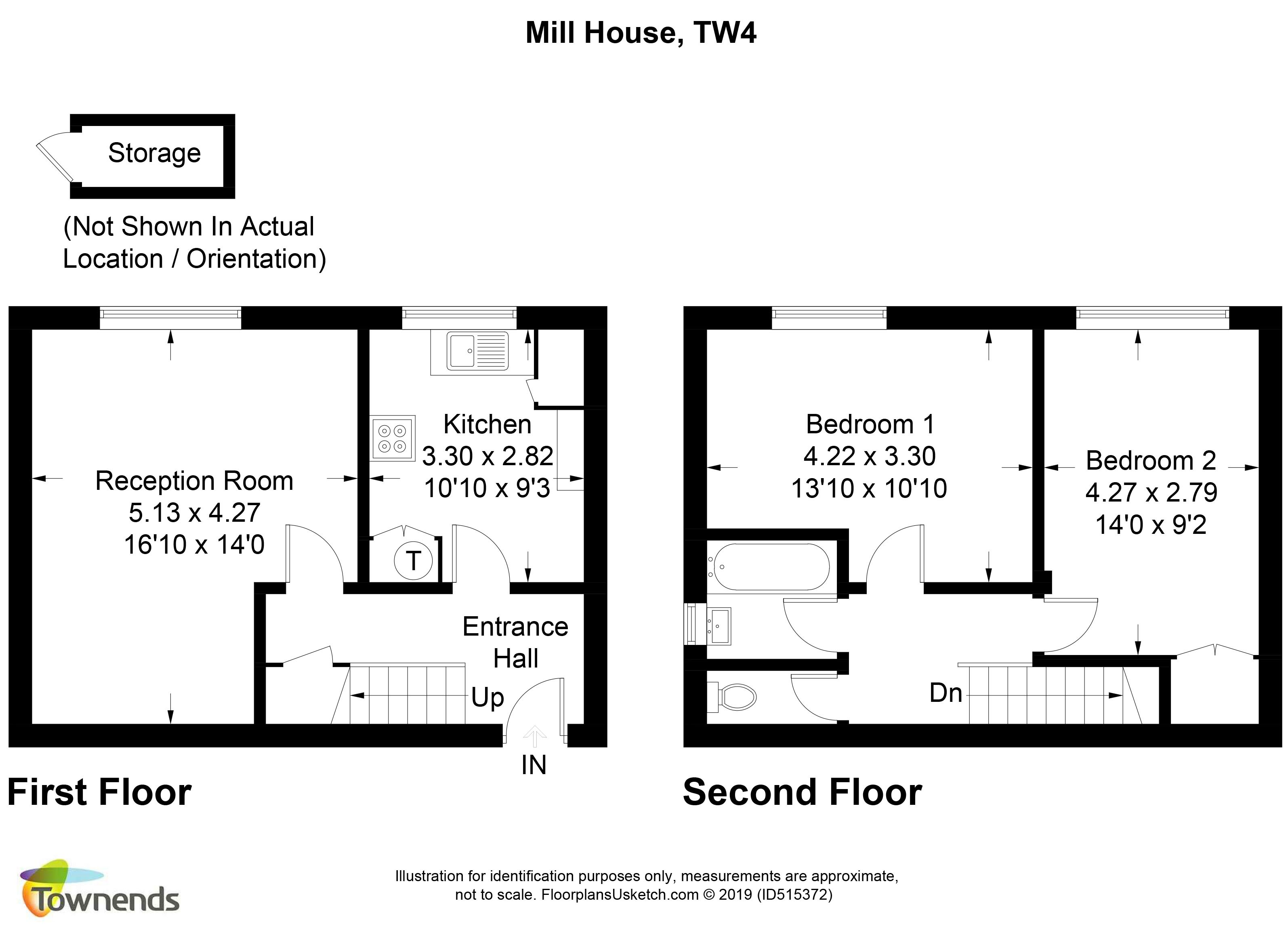 2 Bedrooms Maisonette for sale in Mill House, Millfield Road, Whitton TW4