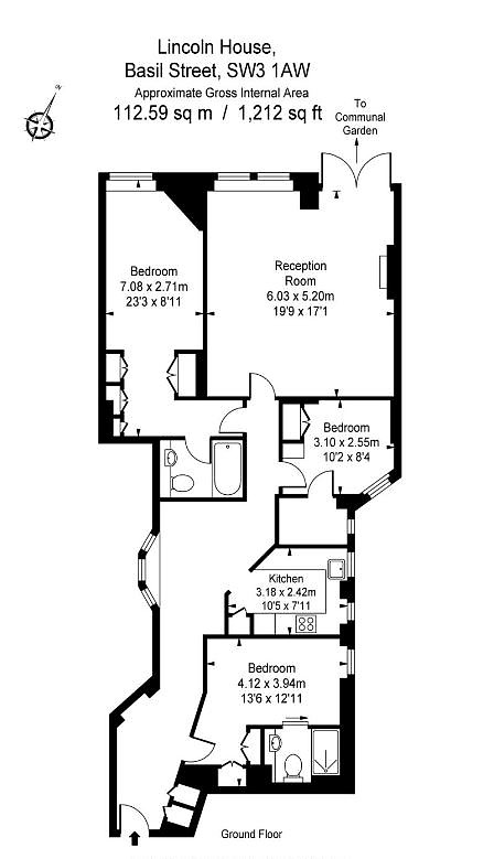 3 Bedrooms Flat to rent in Lincoln House, Basil Street, London SW3