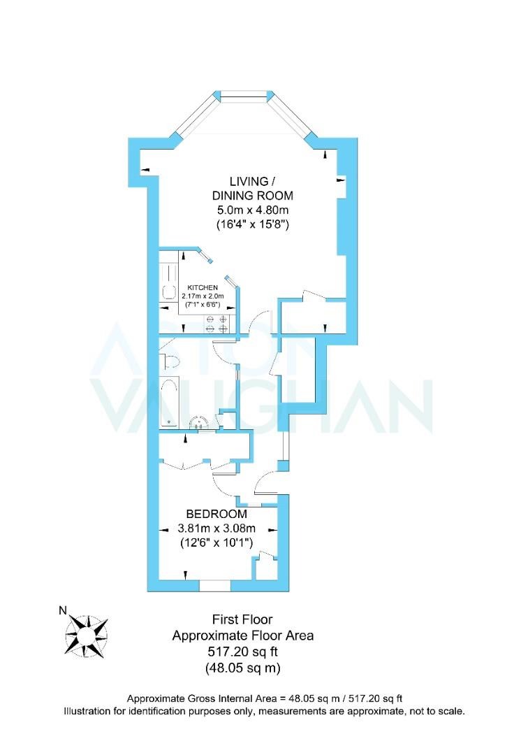 1 Steyne Mansions, Steine Street, Brighton floorplan