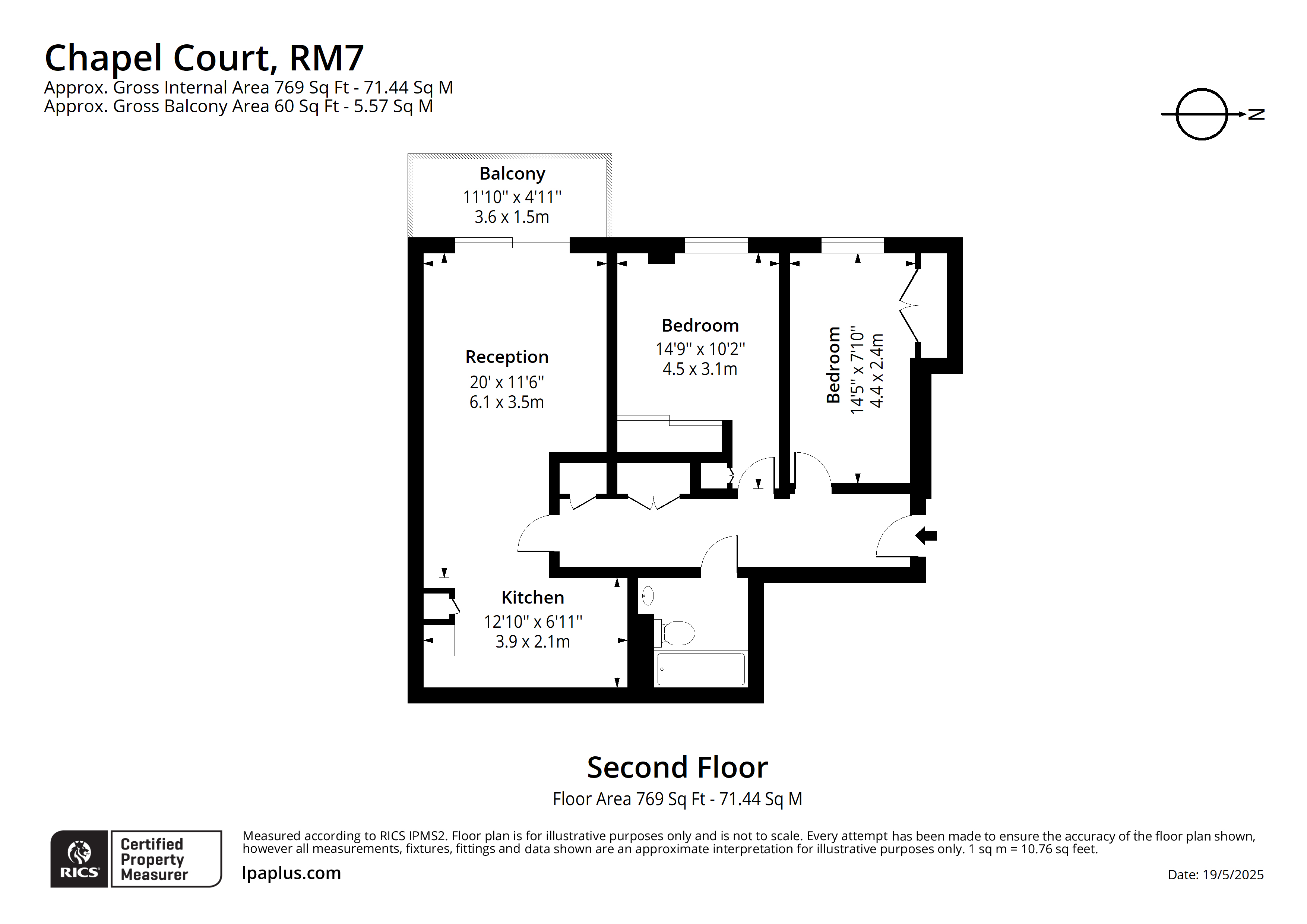 51 Chapel Court, 4 Crown Drive, Crown Drive, Romford floorplan