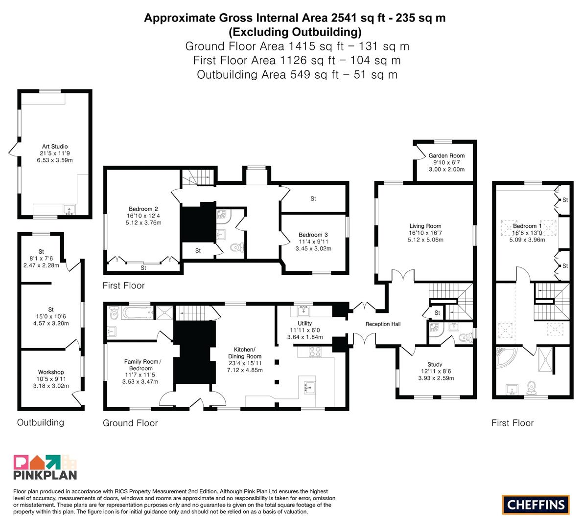 Poplar Farmhouse, 2, The Street, Holywell Row floorplan