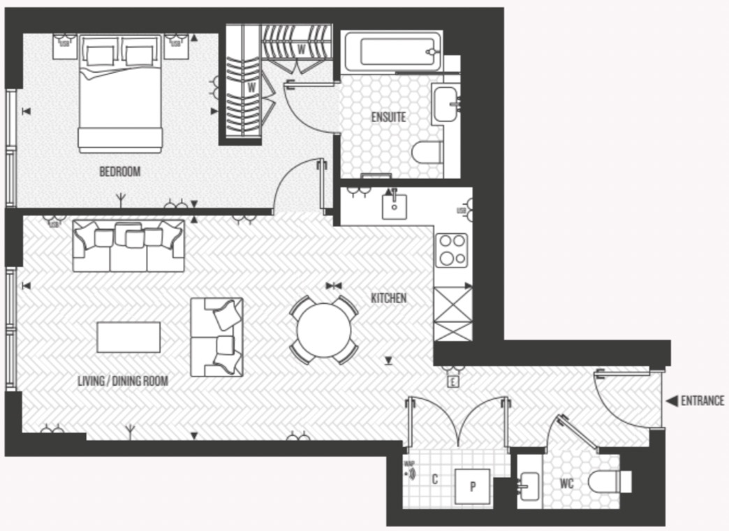 Gauging Square, London floorplan