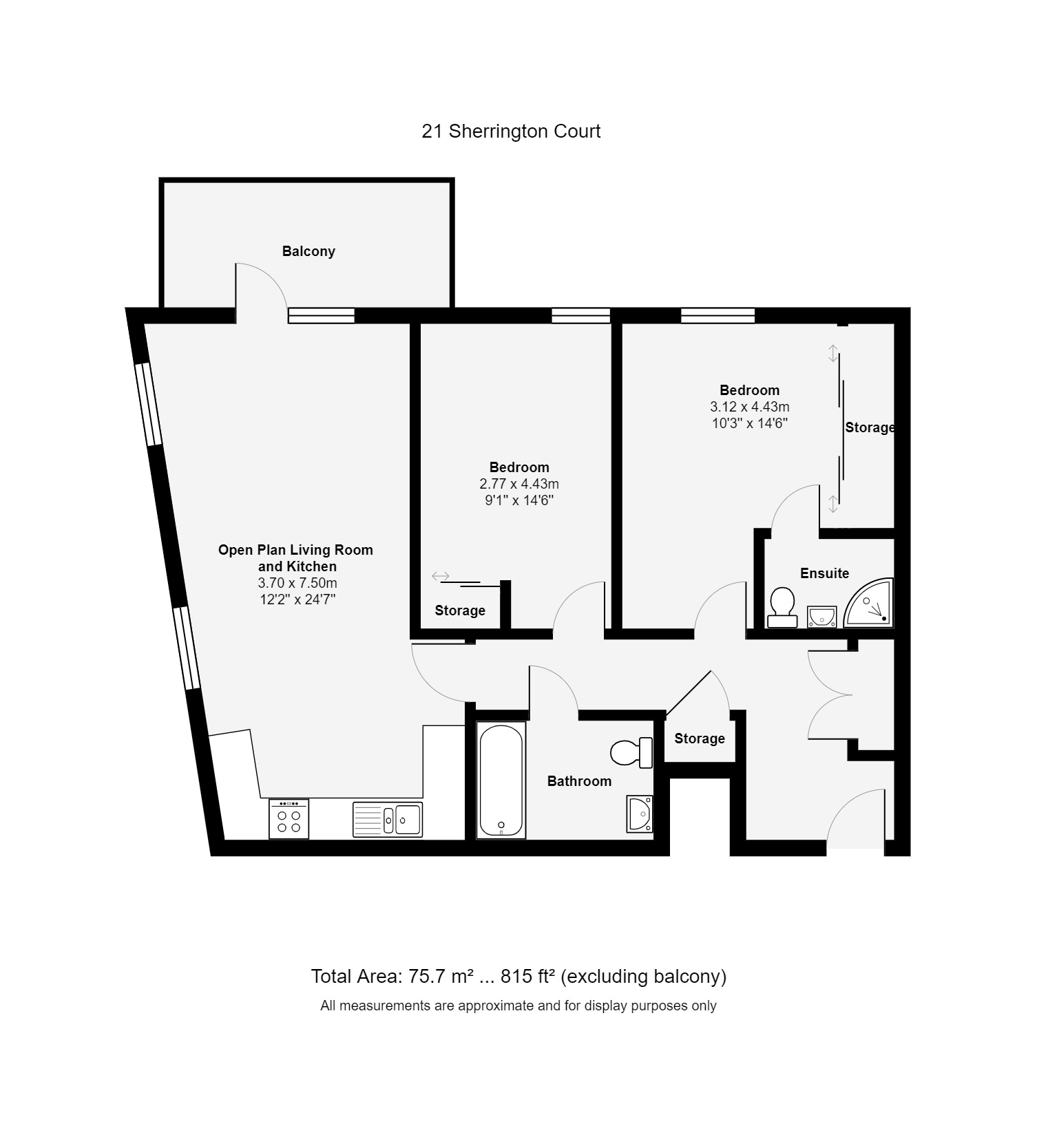 21 Sherrington Court, 97 Rathbone Street, London floorplan