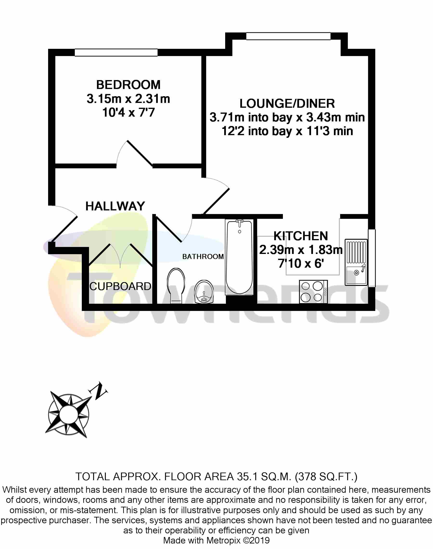 1 Bedrooms Flat to rent in Peartree Avenue, London SW17