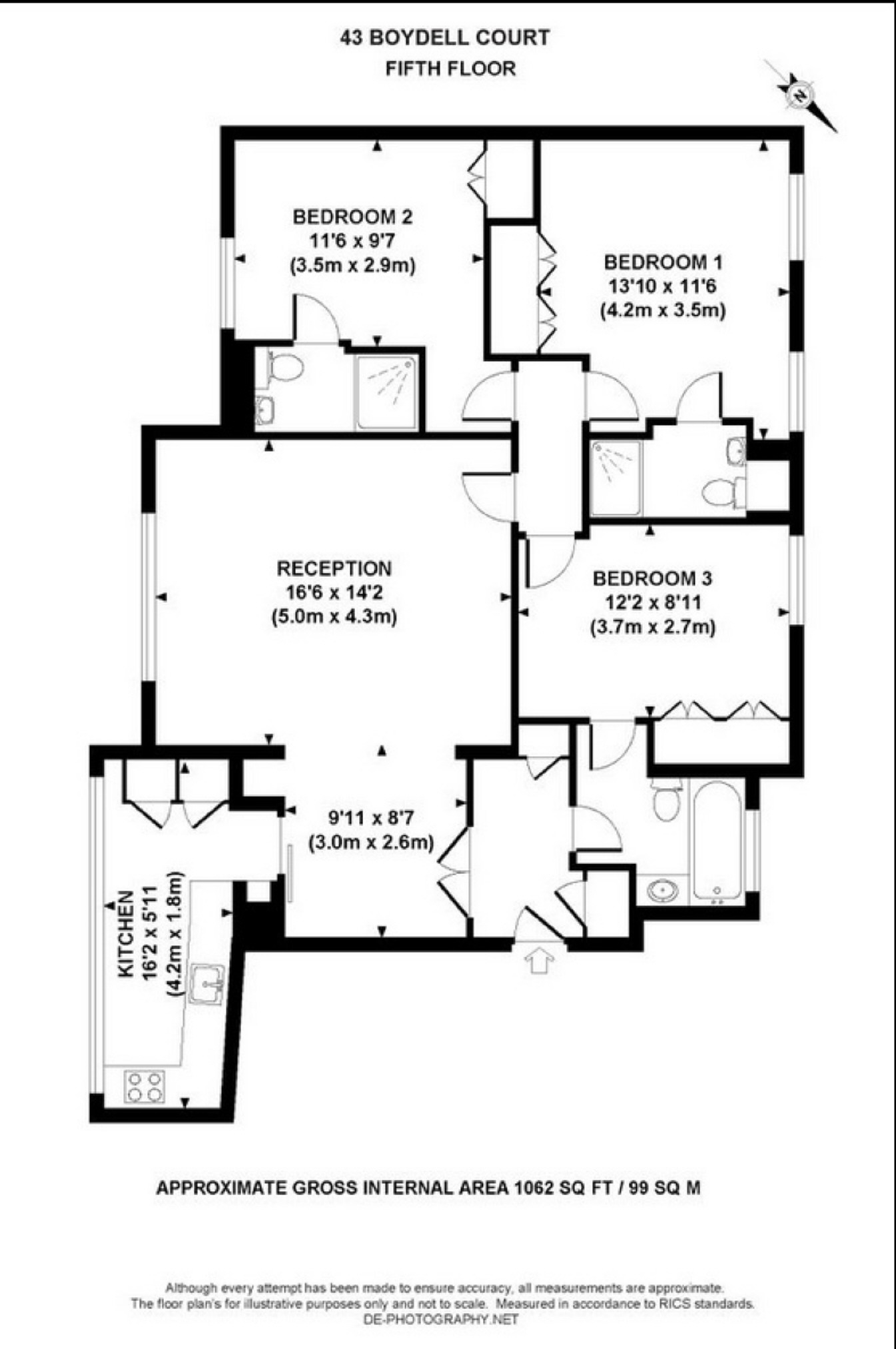 3 Bedrooms Flat to rent in Boydell Court, London NW8