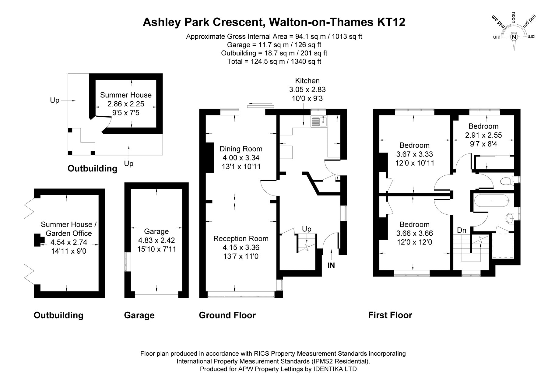 14, Ashley Park Crescent, Surrey floorplan