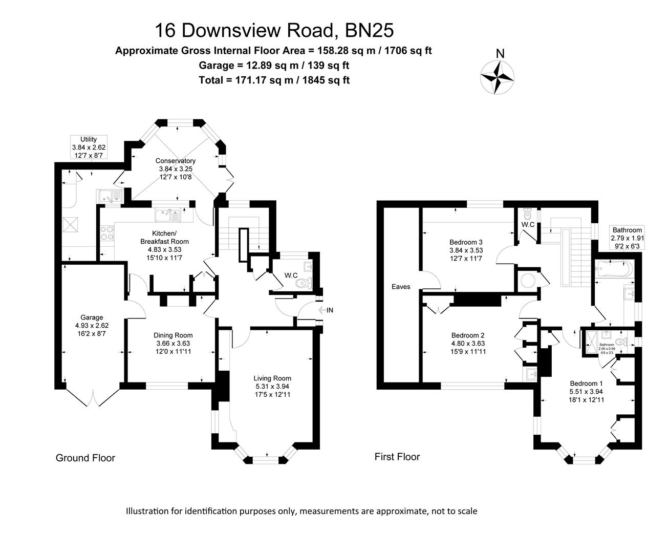 16, Downsview Road, Seaford floorplan