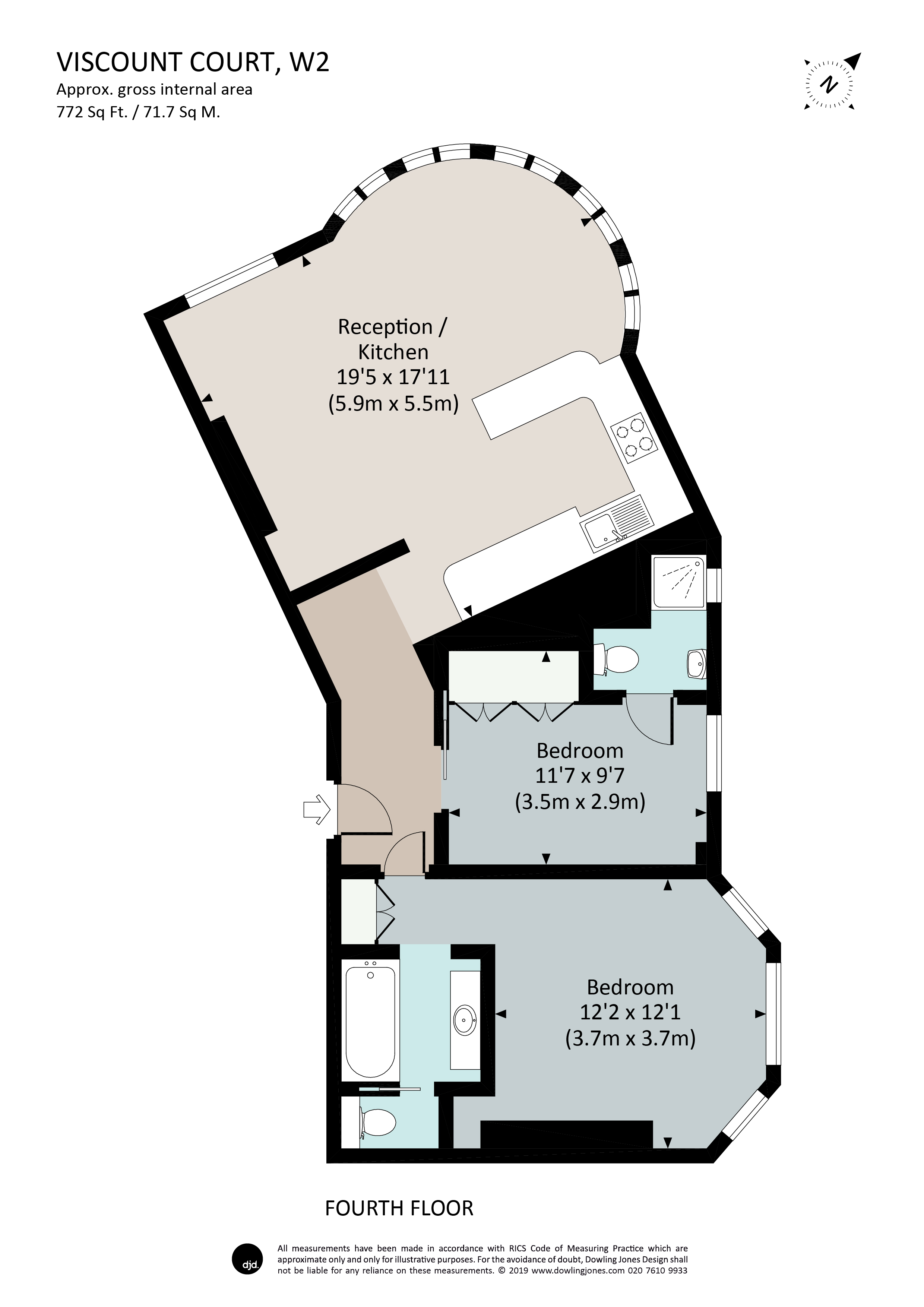 2 Bedrooms Flat for sale in Viscount Court, 1 Pembridge Villas, London W2