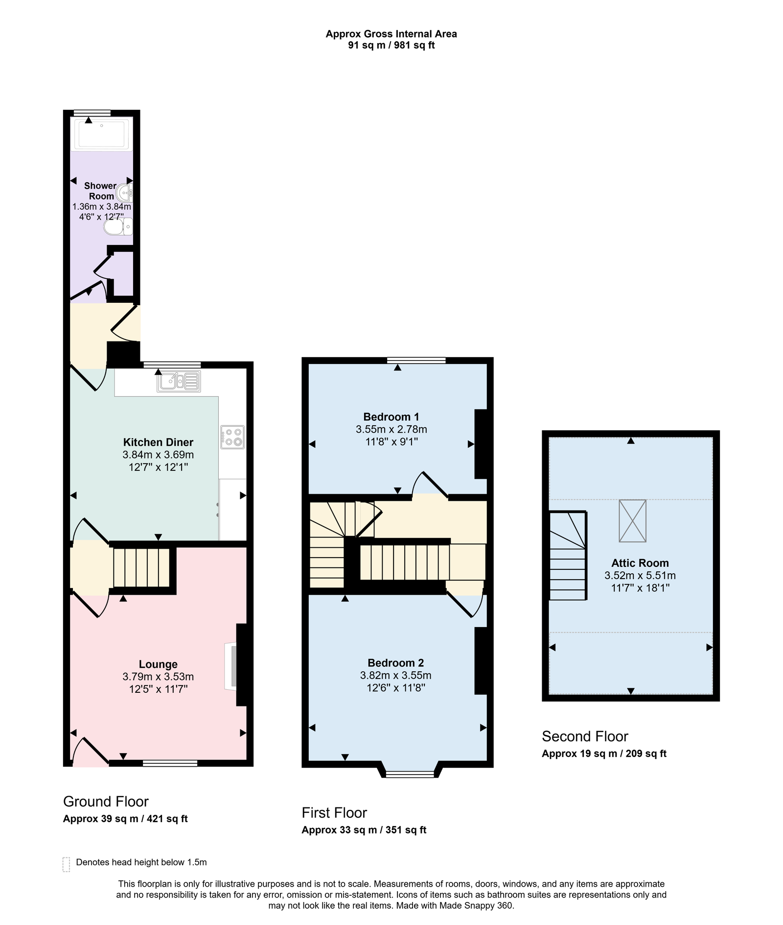 44, Lawson Street, Wigton floorplan