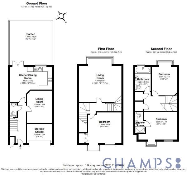 67 Barnfield Place, London floorplan