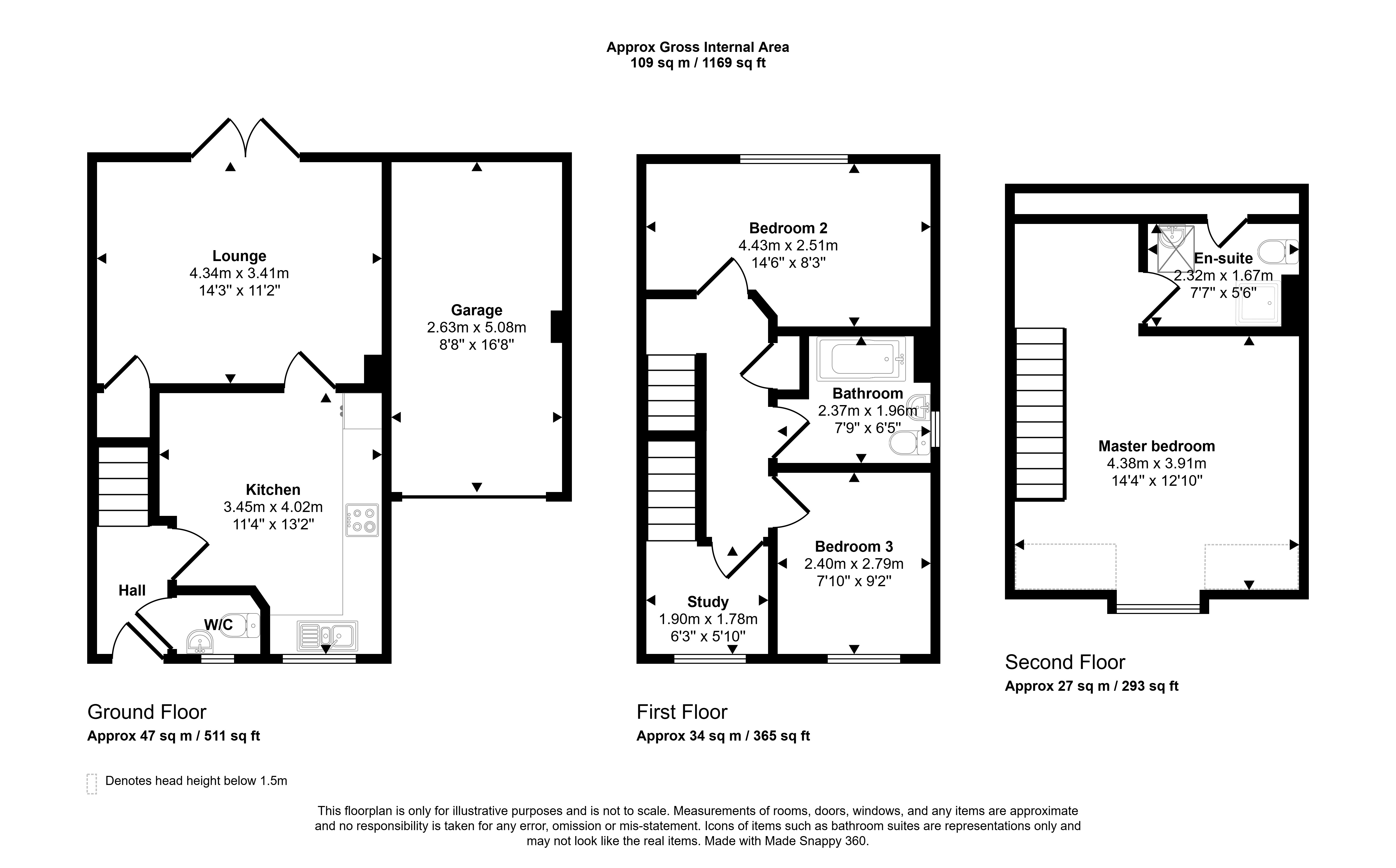 38, Elm Road, Blaydon-on-Tyne floorplan