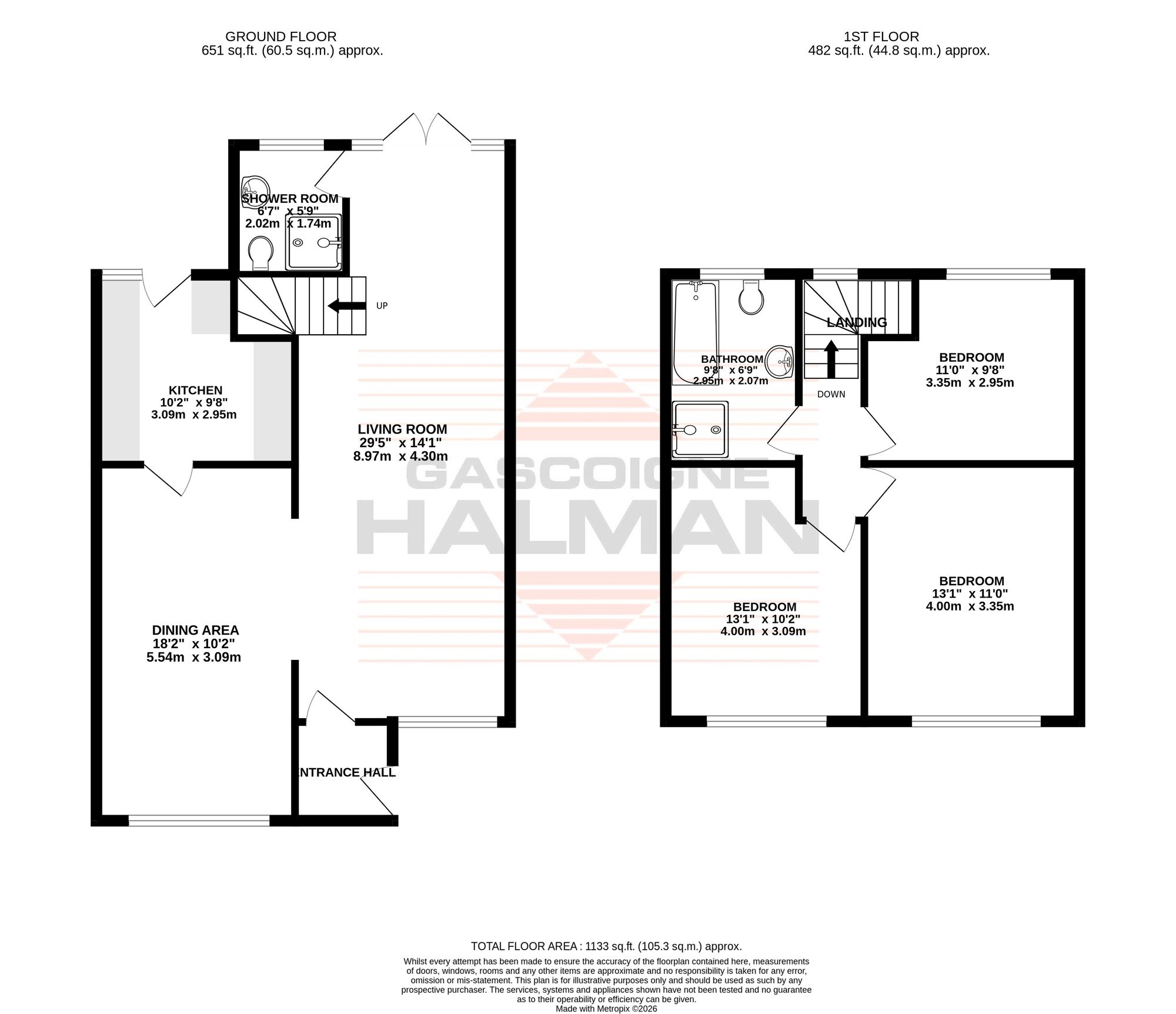 11 Matlock Close, Sale floorplan