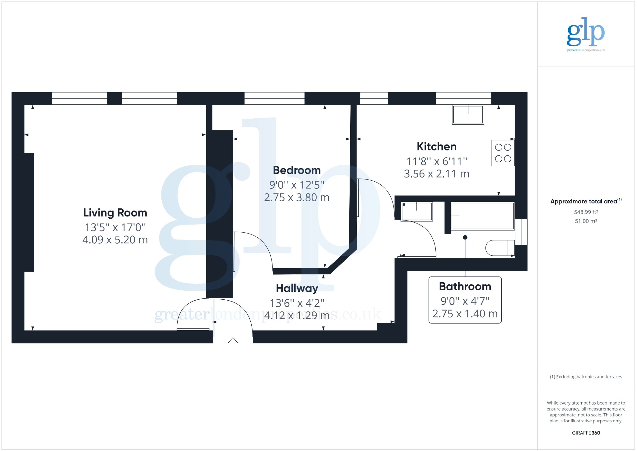 Flat 135A  Flat 135A, Adeline Place, London floorplan