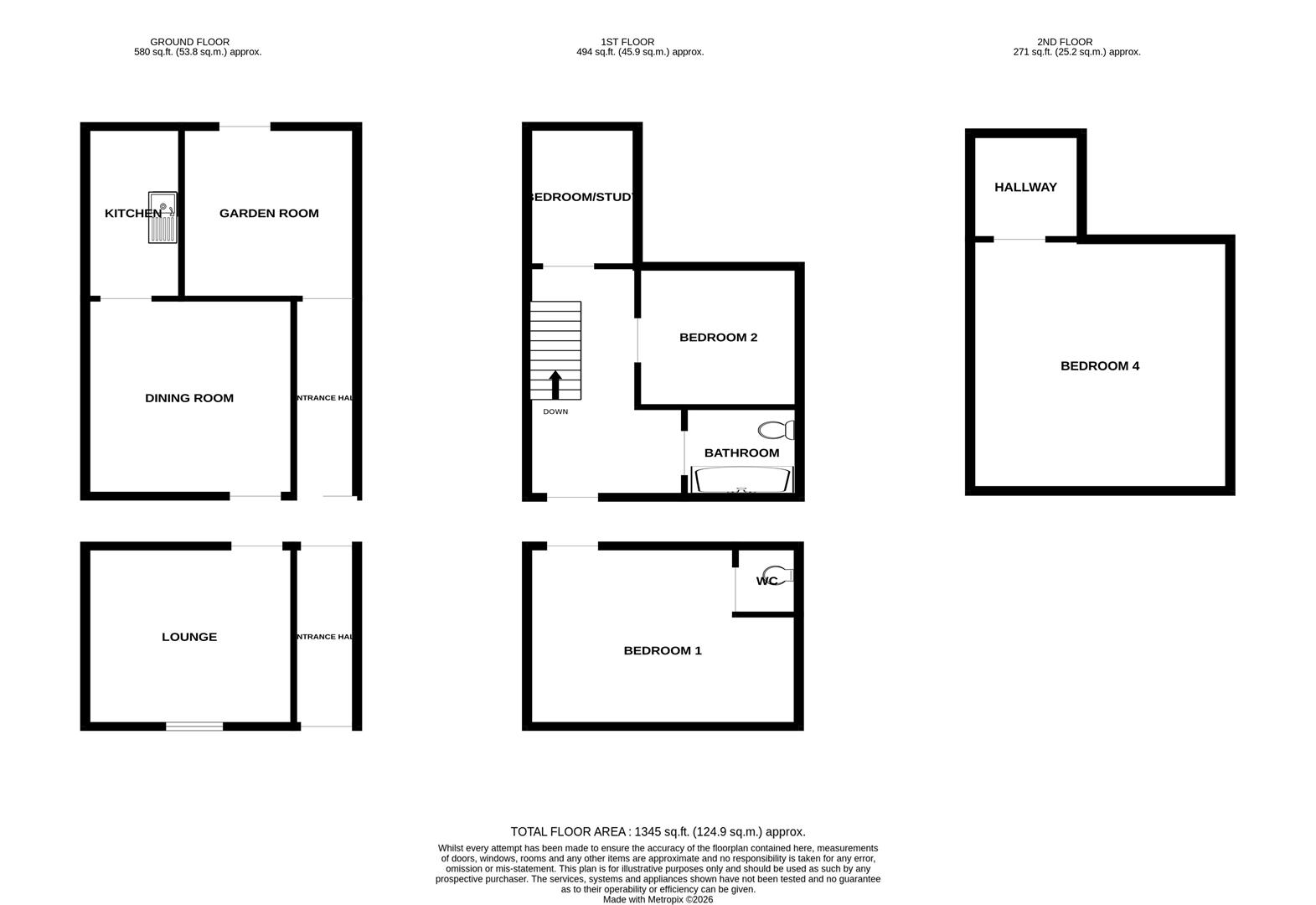 168, Astwood Road, Worcester floorplan