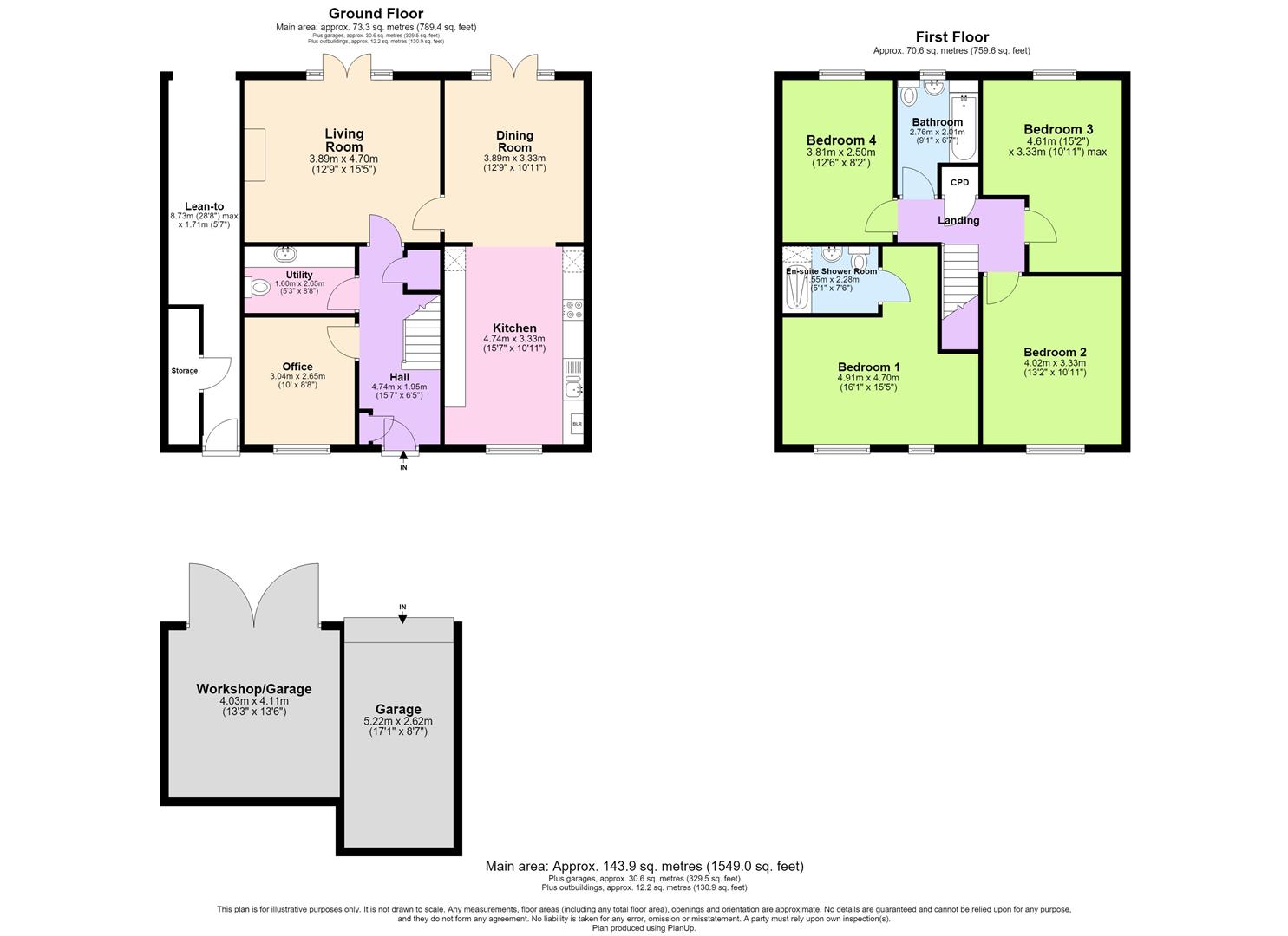57, Nelsons Way, Southam floorplan