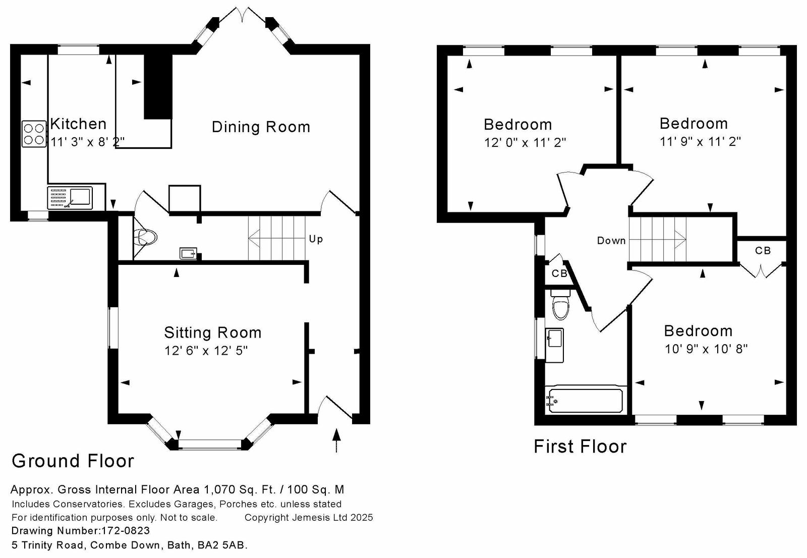 5, Trinity Road, Bath floorplan