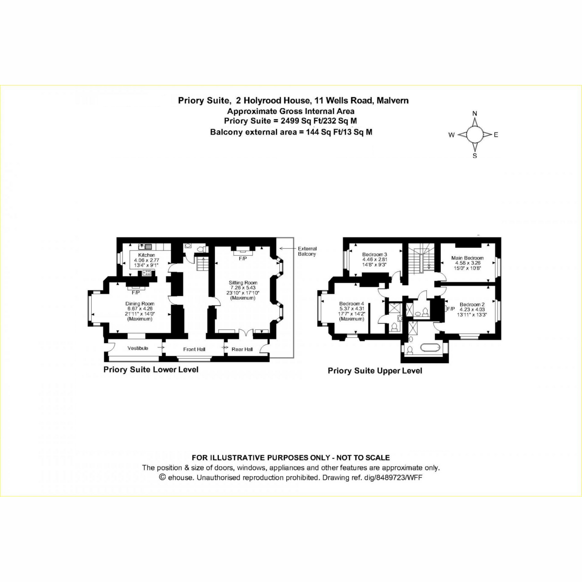 Priory Suite, 2 Holyrood House, 11 Wells Road, Worcestershire floorplan