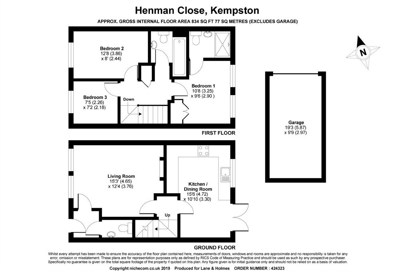 3 Bedrooms Semi-detached house for sale in Henman Close, Kempston, Bedford MK42