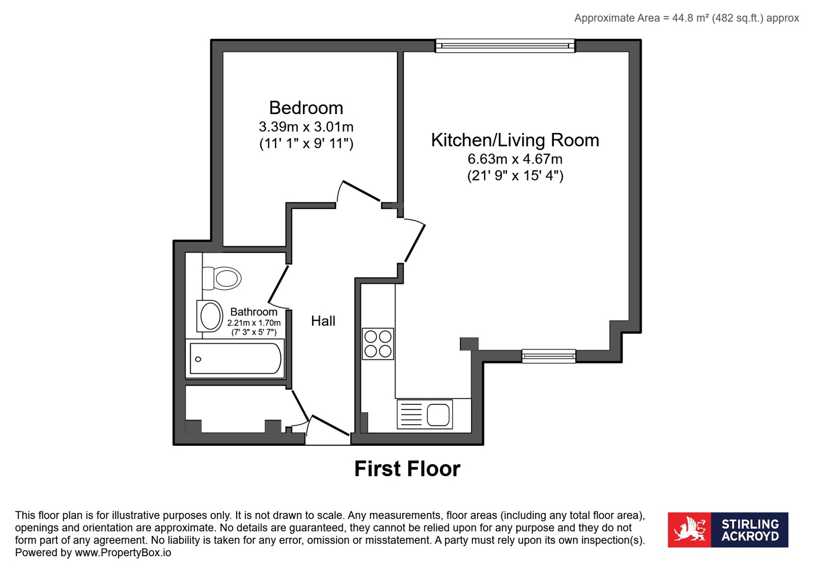 Flat 2, Thackery Court, 75, Turnmill Street, London floorplan