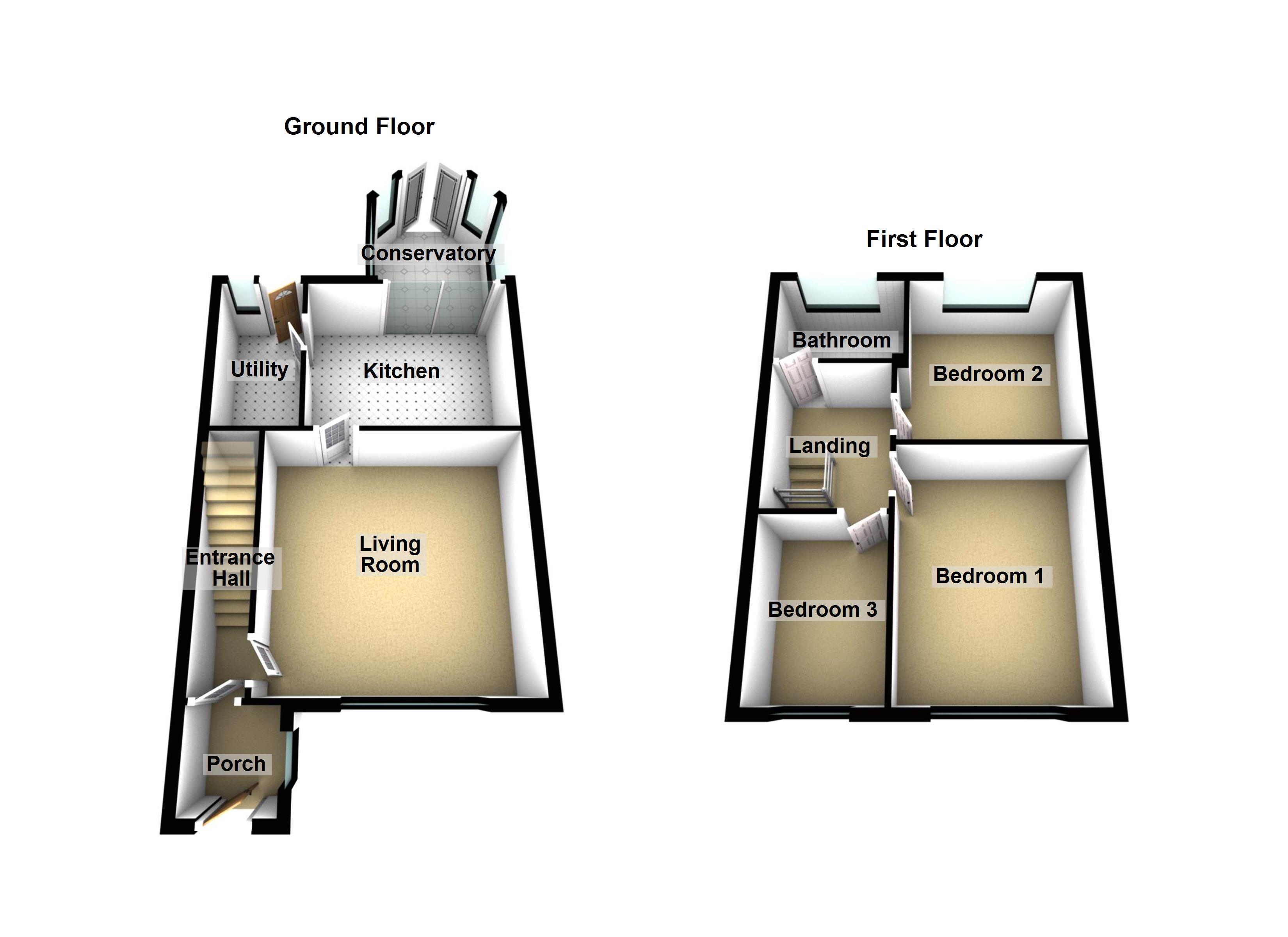3 Bedrooms Terraced house for sale in Campden Green, Clifton, Nottingham NG11