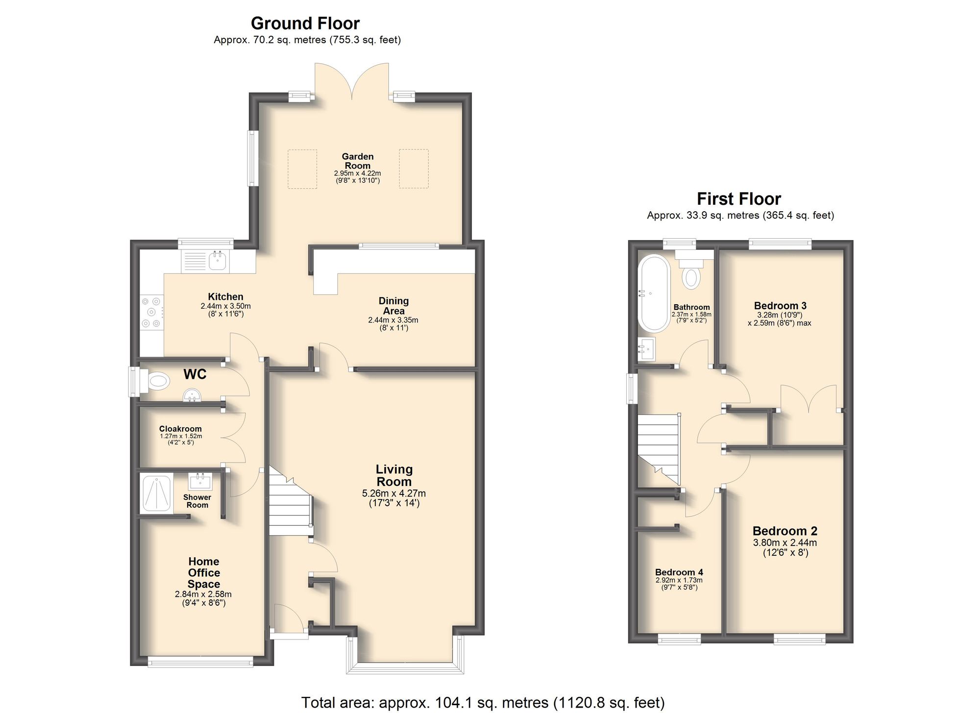 21 Willingham Close, Sheffield floorplan