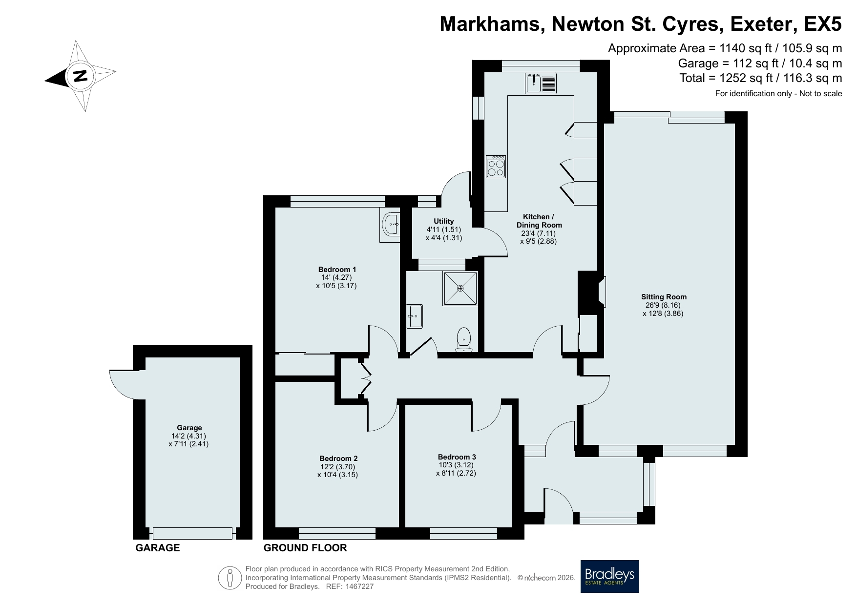 Markhams Newton St. Cyres, Exeter Devon, Devon floorplan