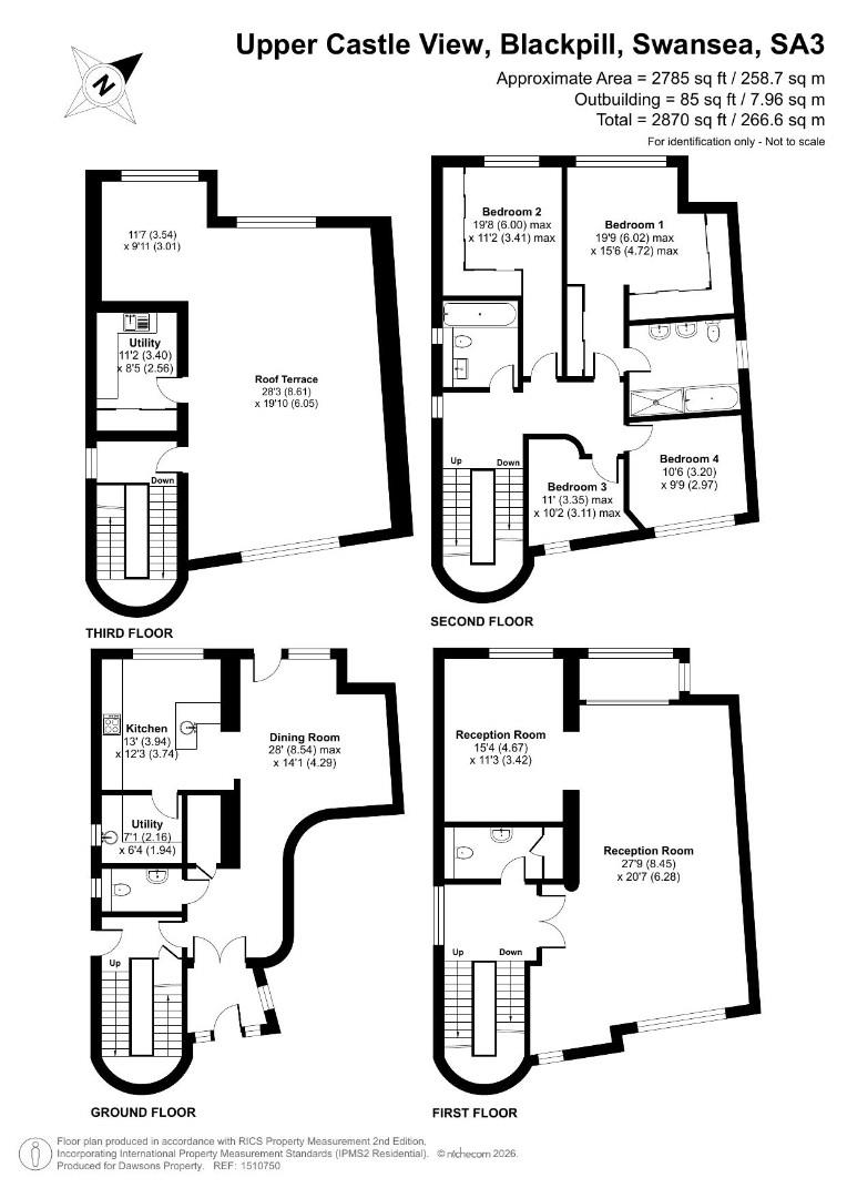 3, Upper Castle View, Swansea floorplan