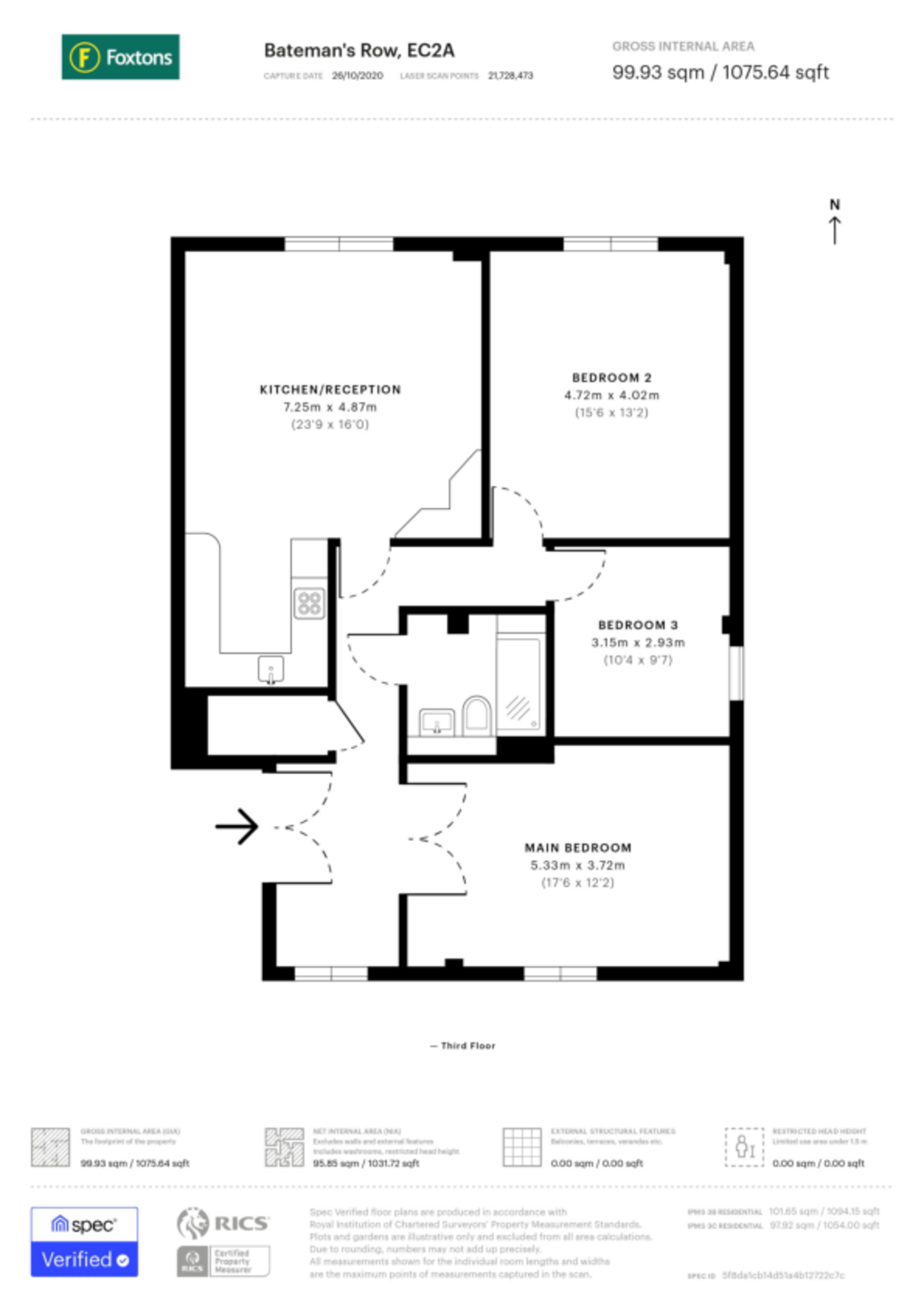 Batemans Row, EC2A, Shoreditch floorplan