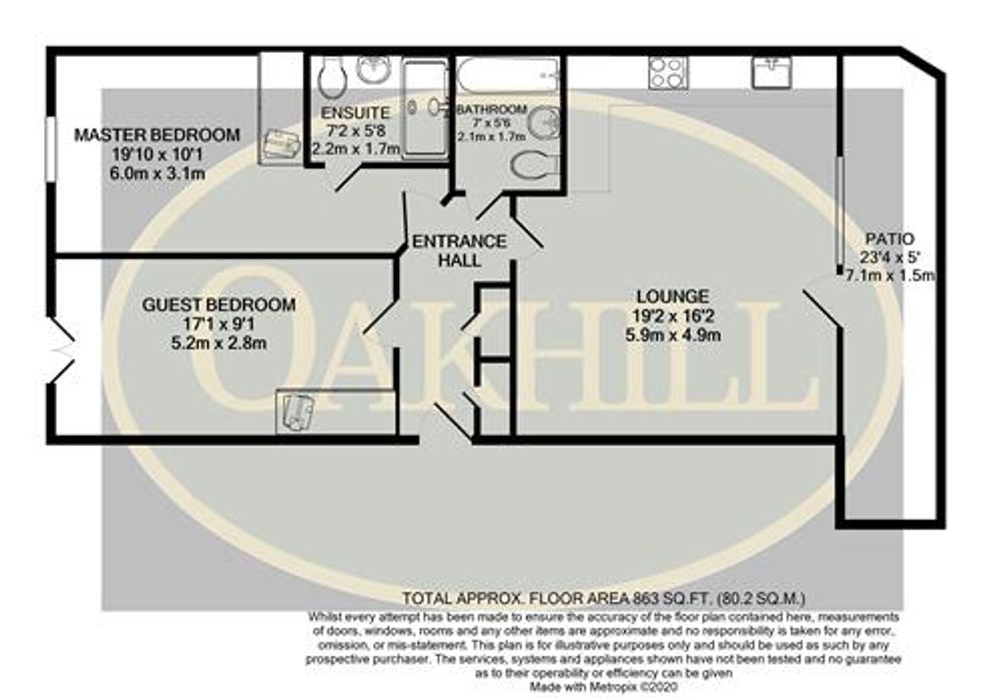 Flat 28b, Swan Court Swan Street, Isleworth floorplan