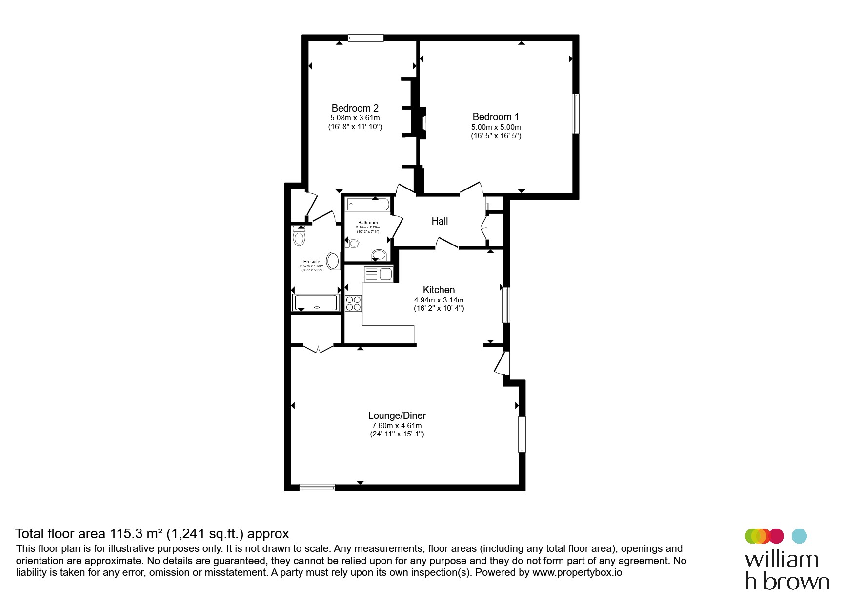 Flat 1, Oxford House, Upper Holt Street, Colchester floorplan