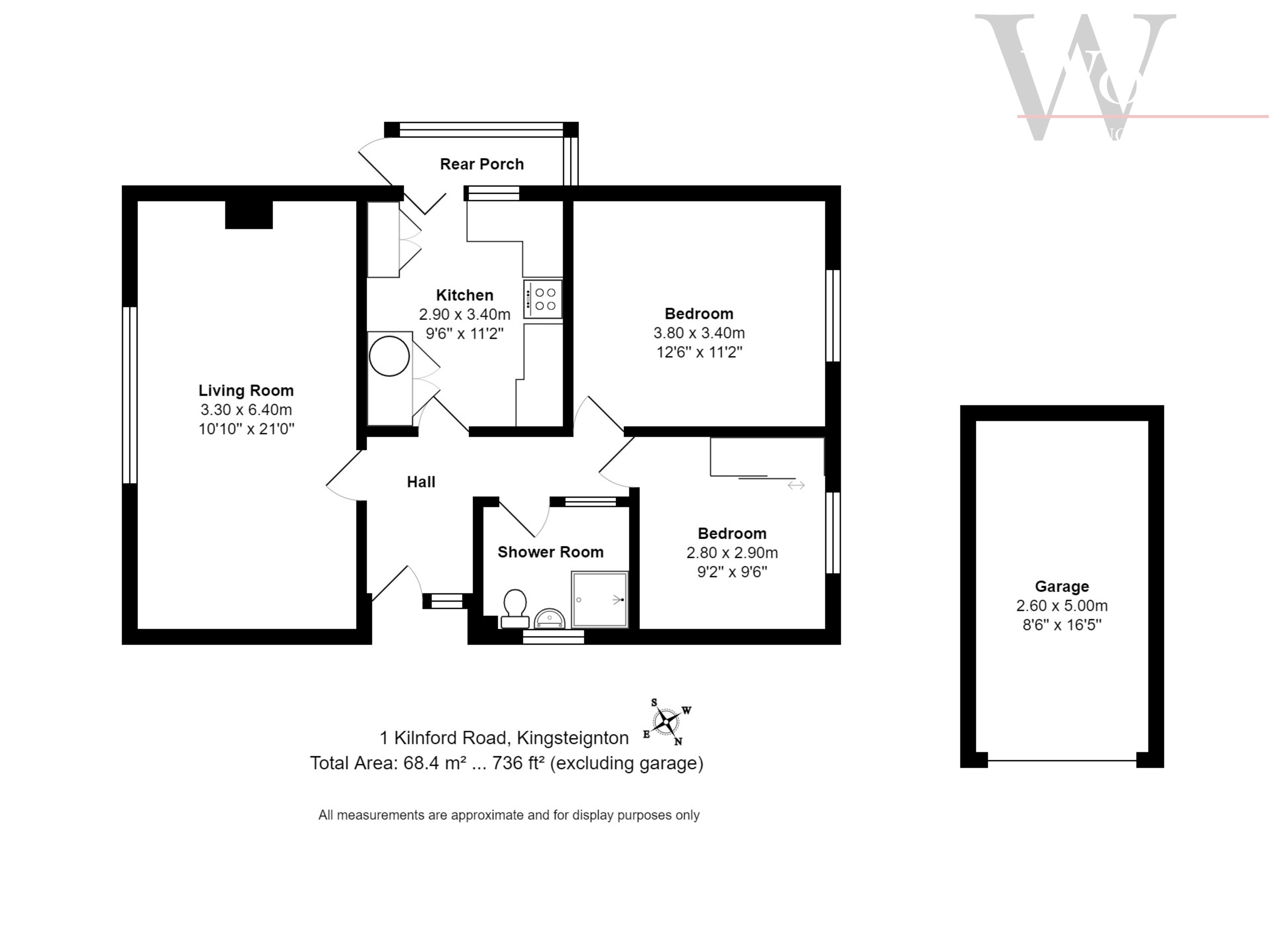 Kilnford Road, Kingsteignton, Newton Abbot TQ12, 2 bedroom detached