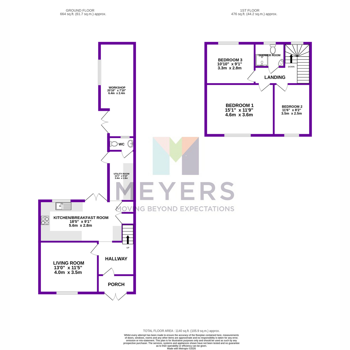12, Rodwell Close, Bournemouth floorplan