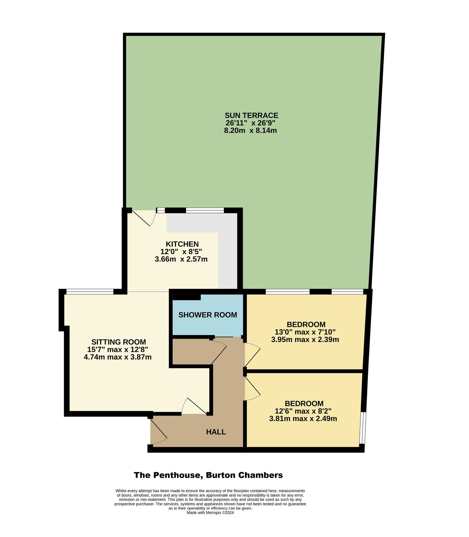 Burton Chambers,Apartment 8, 28-29 Market Place West, Ripon floorplan
