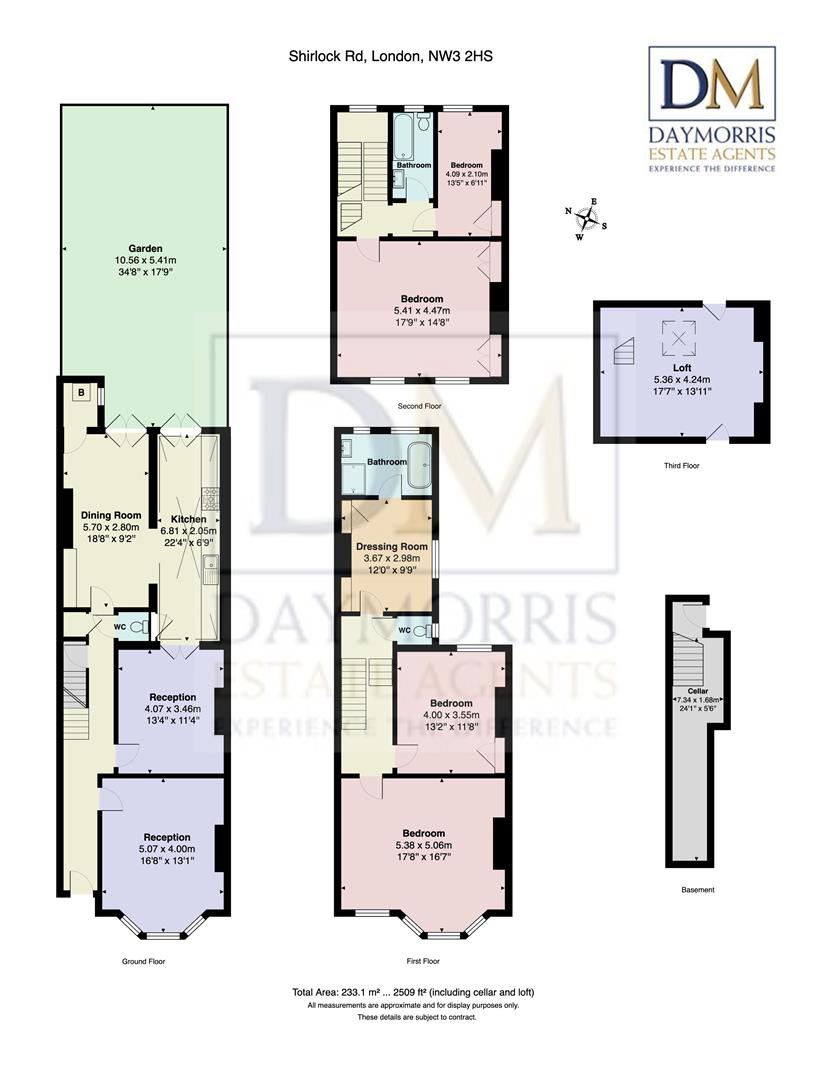 6, Shirlock Road, Hampstead floorplan