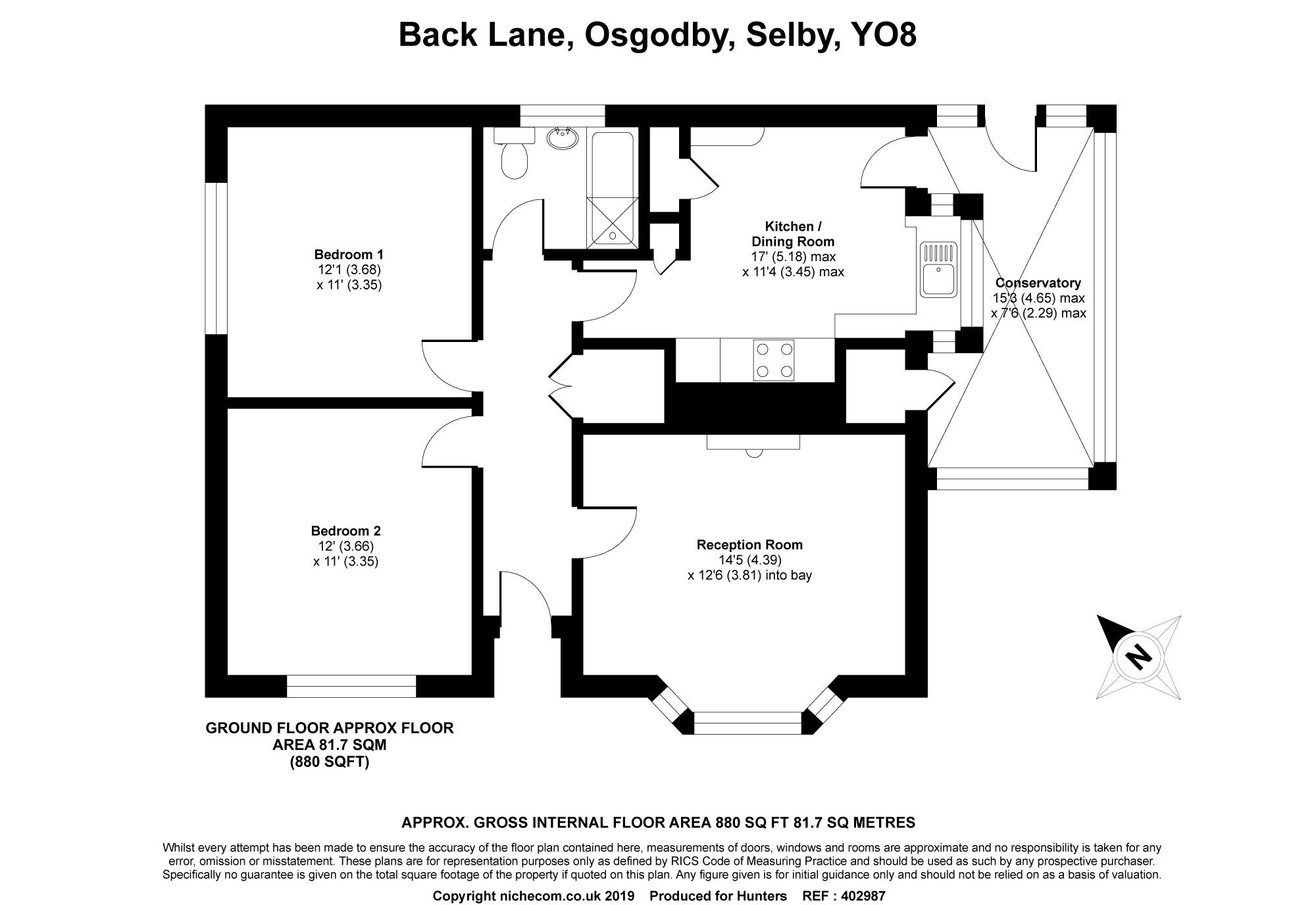 2 Bedrooms Detached house for sale in Briella, Back Lane, Osgodby, Selby YO8