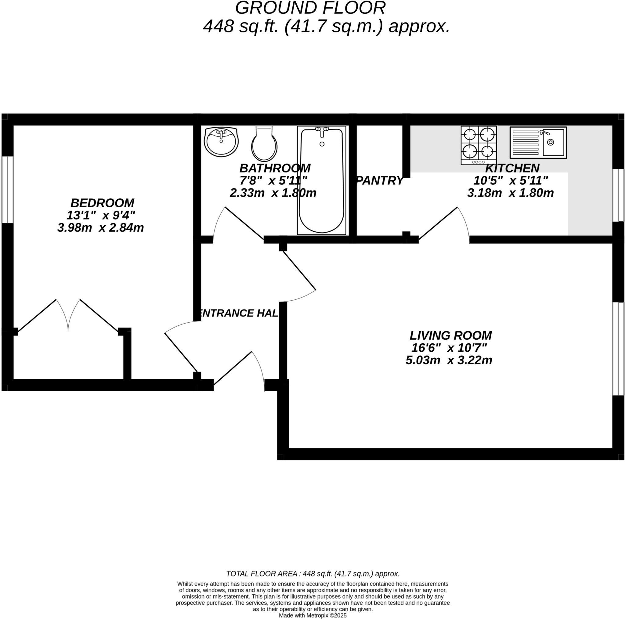 13, Caroline Place, Hayes floorplan