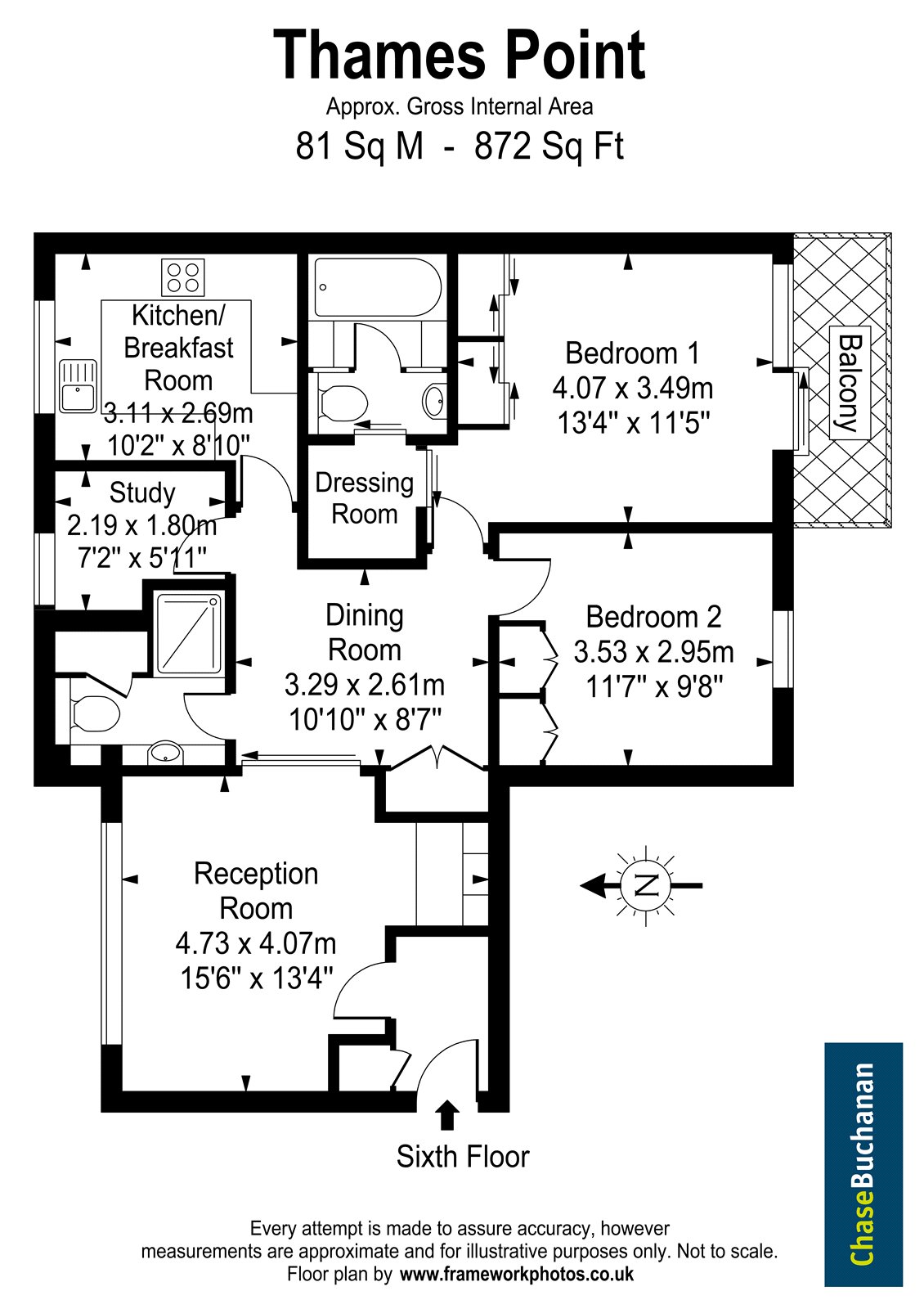 31, Thamespoint, Teddington floorplan