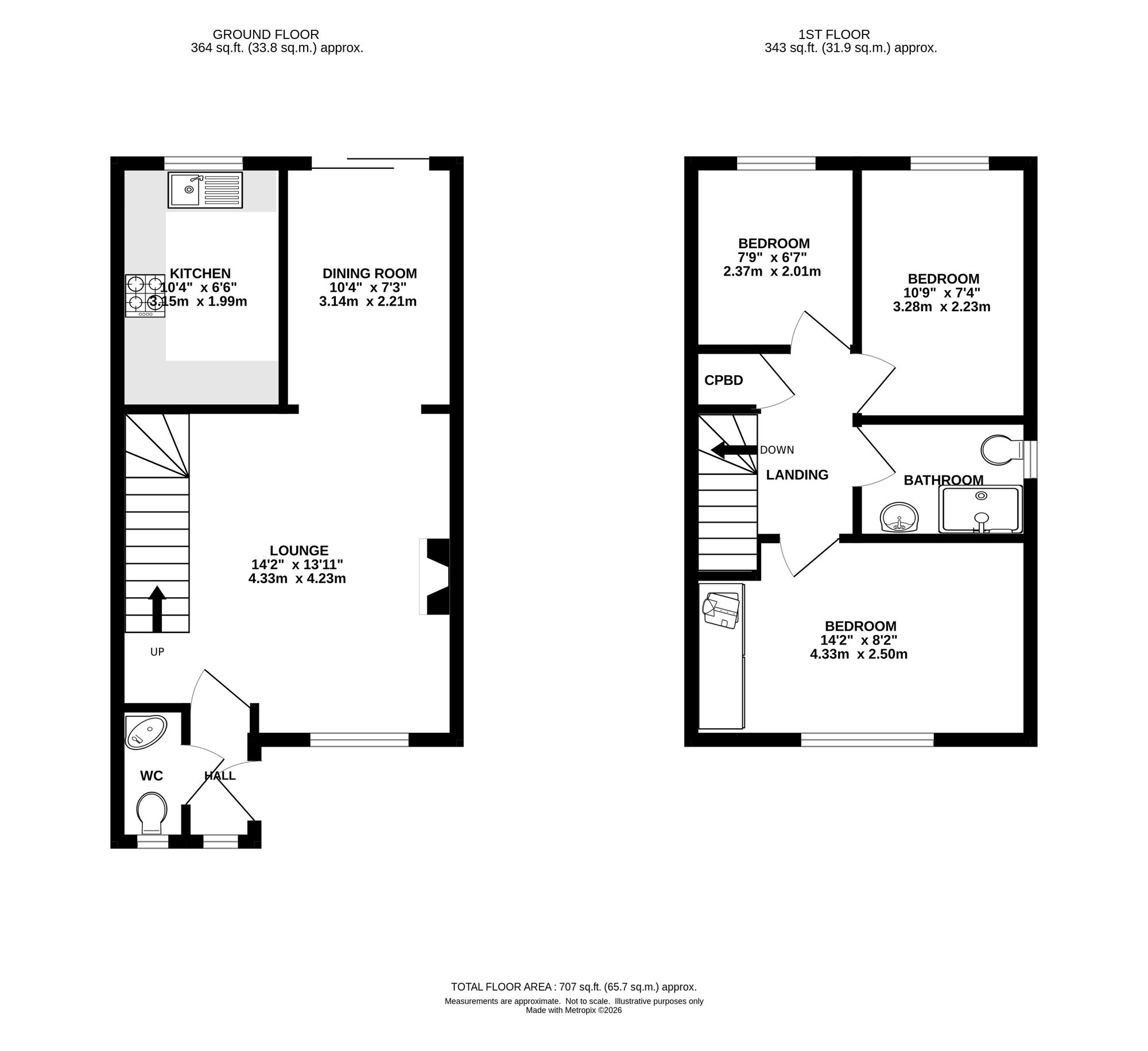 3 Danesway Cottages, High Peak floorplan