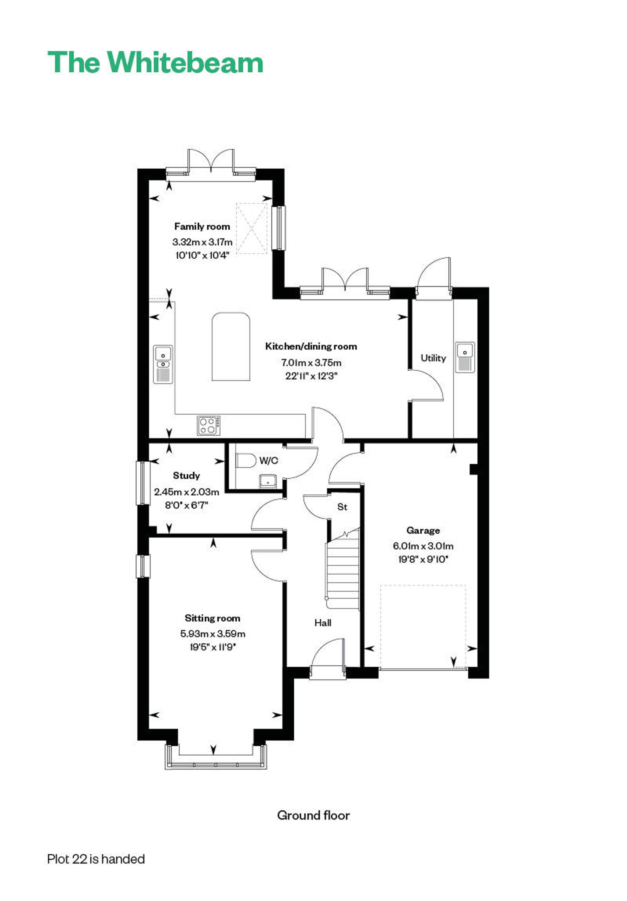 The Whitebeam, Off Graves Paddock, Arlesey floorplan