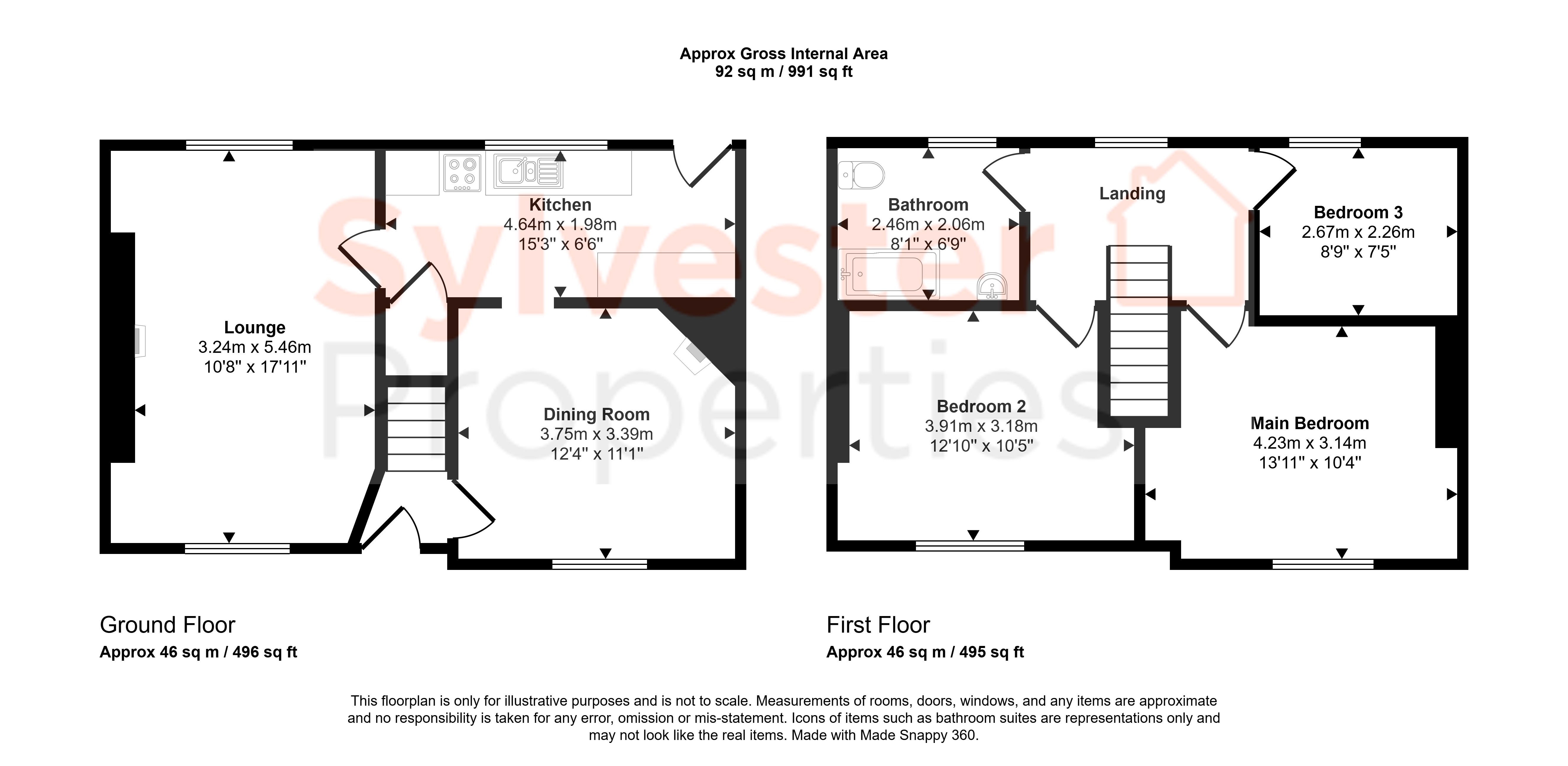 8, Pemberton Terrace South, Stanley floorplan