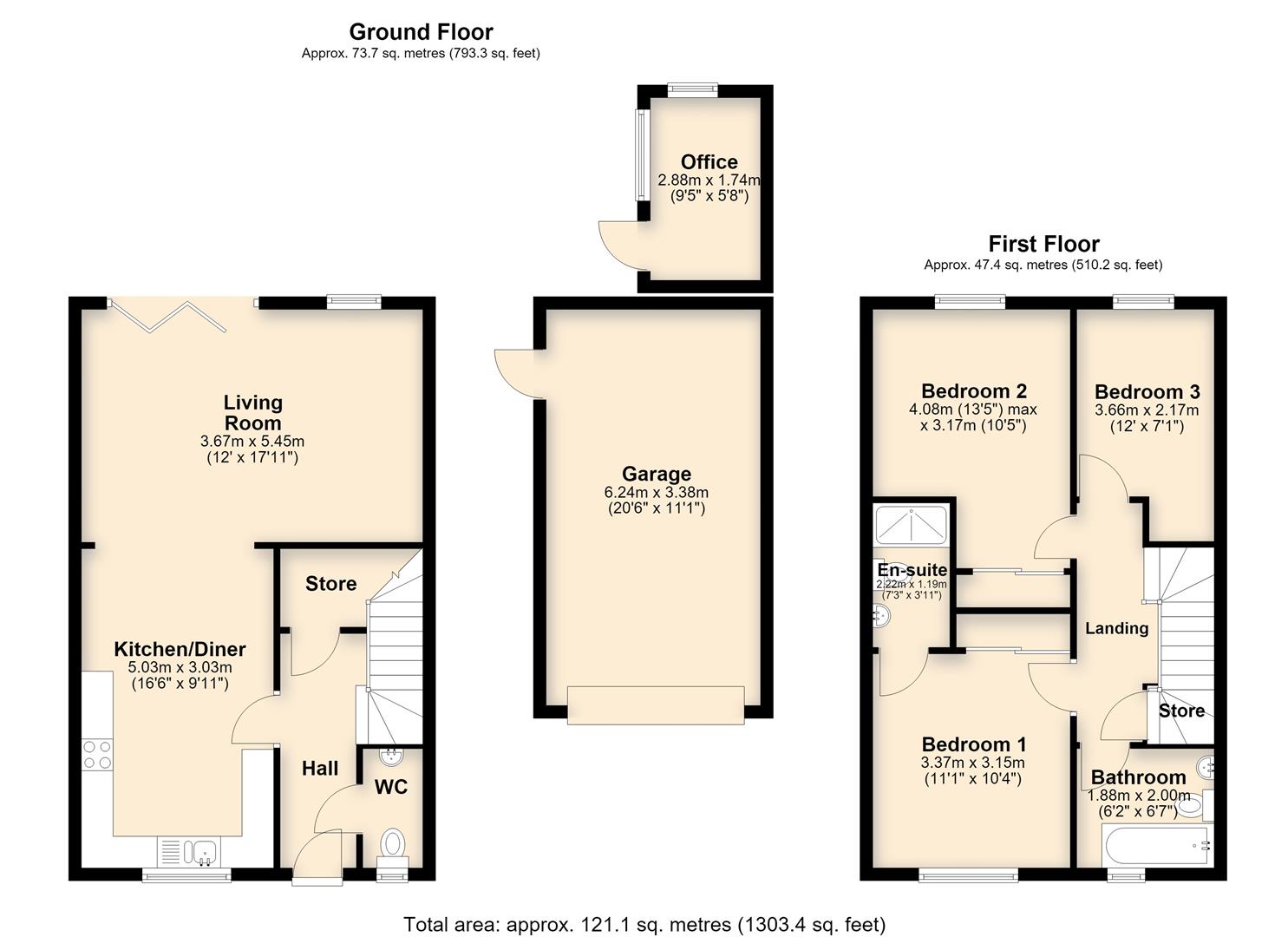 12, Skylark Avenue, Stratford-upon-Avon floorplan