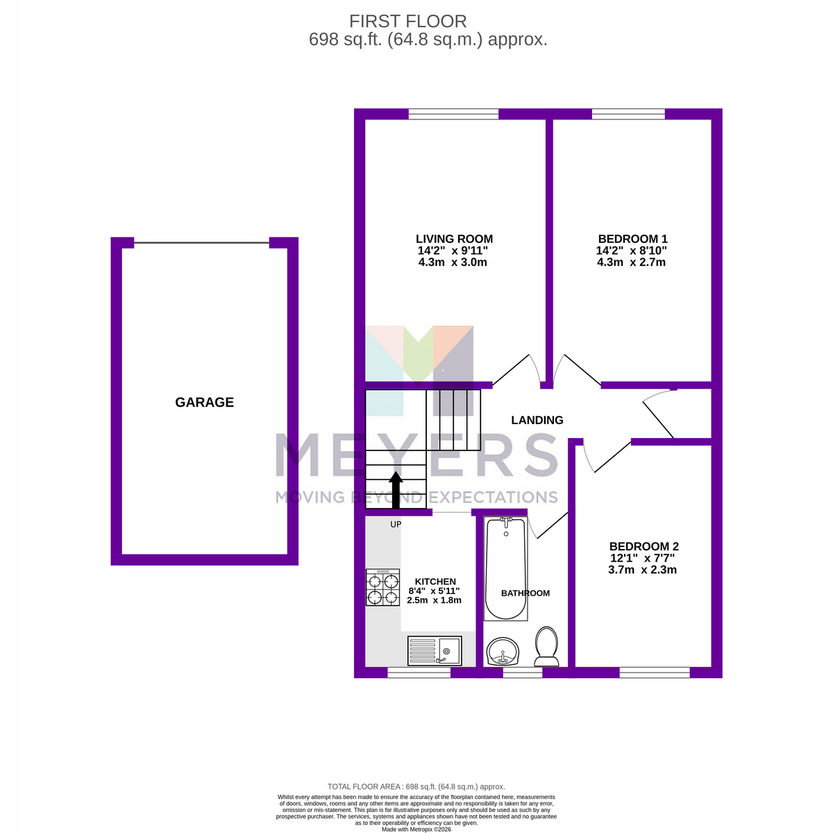 Flat Flat A, 5, New Parade, Hill View Road, Bournemouth floorplan