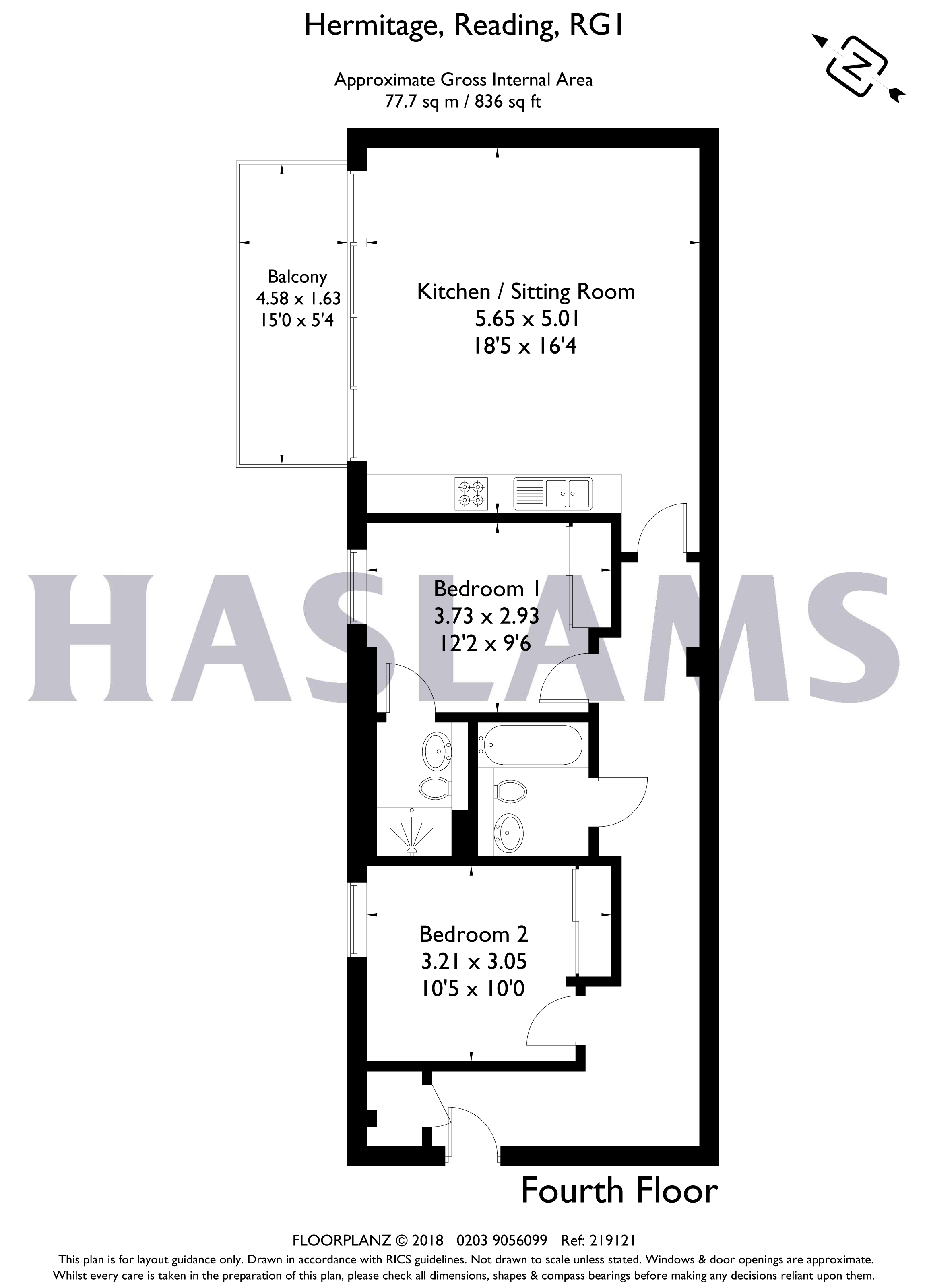 2 Bedrooms Flat to rent in Hermitage, Chatham Street, Reading RG1