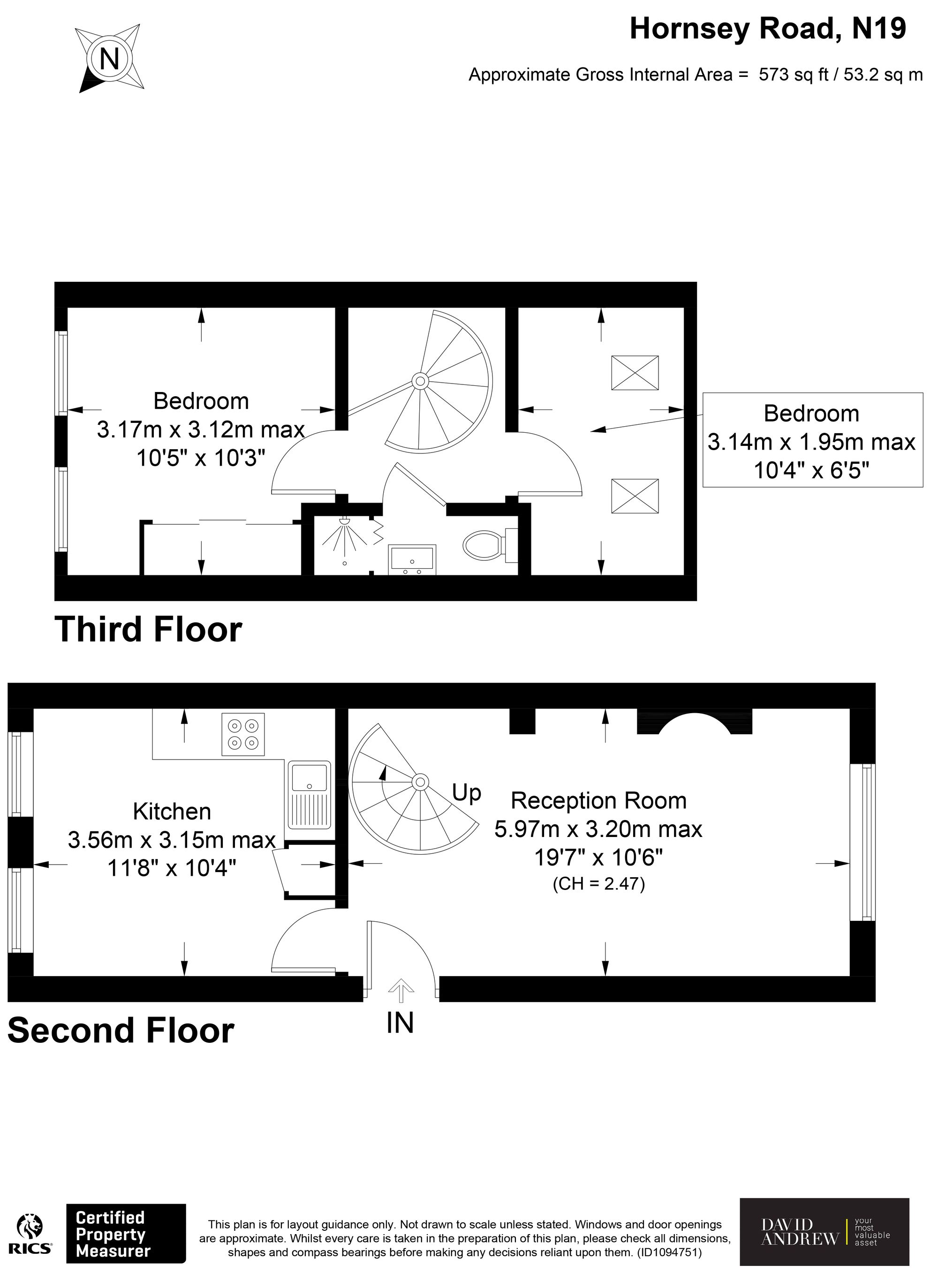 Flat 5, 480 Hornsey Road, London floorplan
