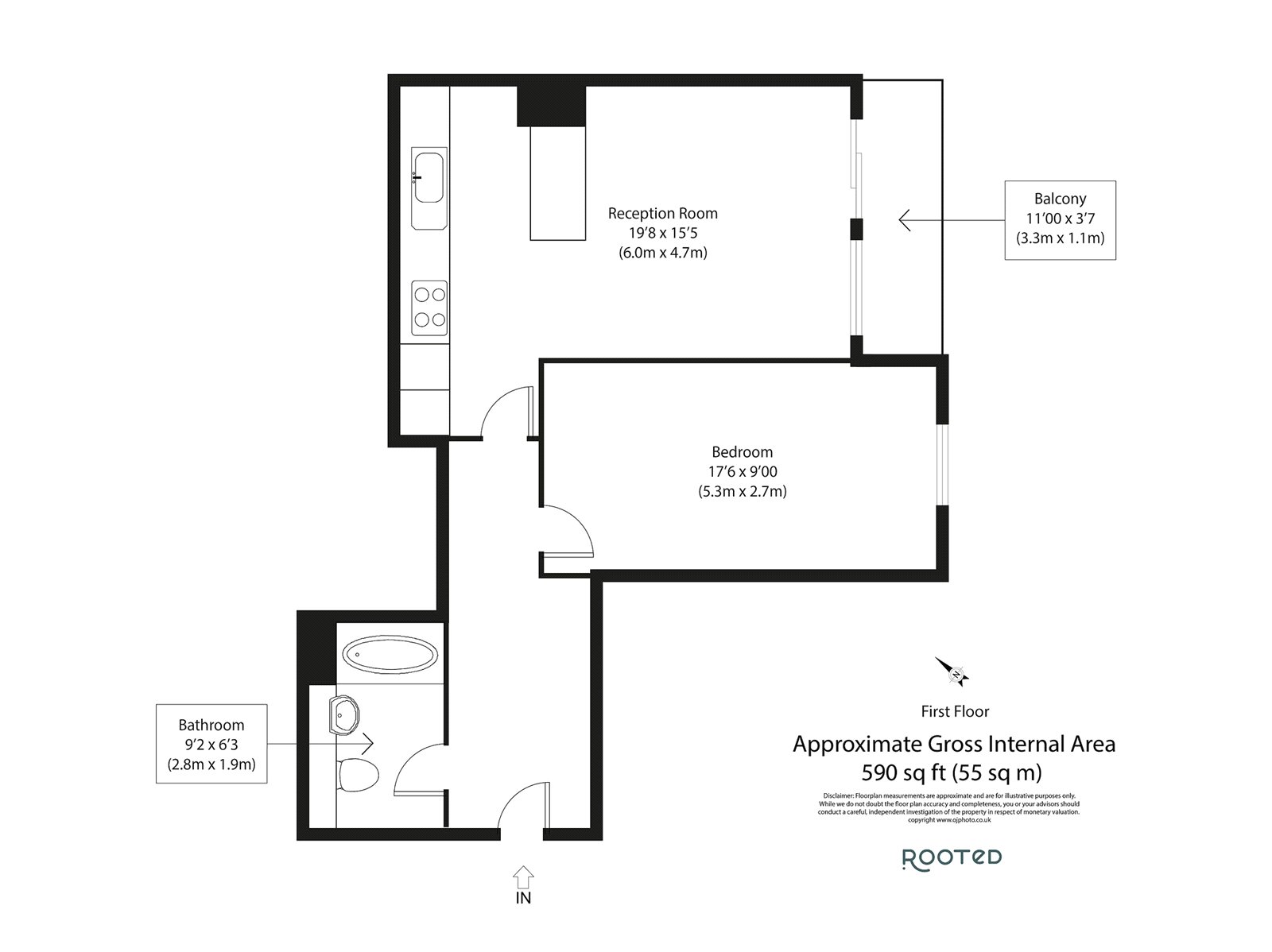 Flat 5, 18, Ellingfort Road, London floorplan