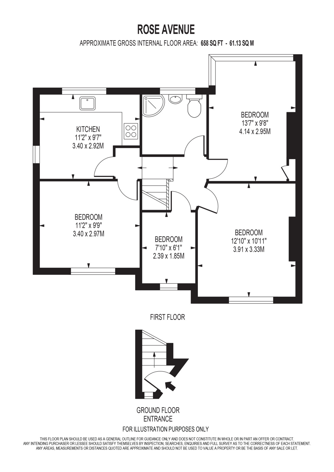 22A, Rose Avenue, Morden floorplan