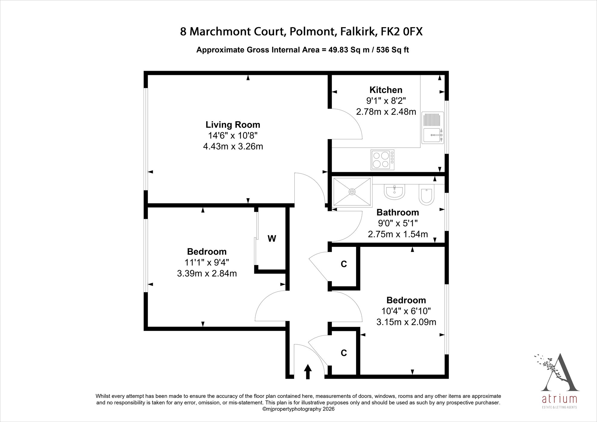 8 Marchmont Court, Falkirk floorplan